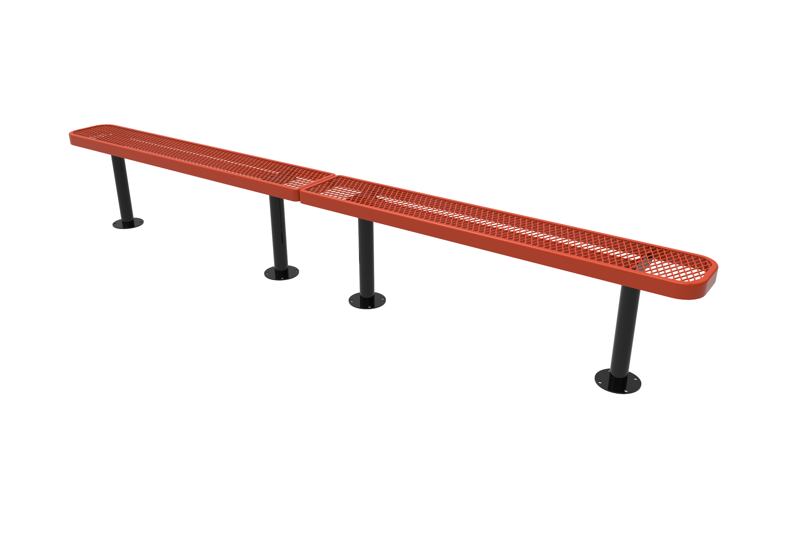 MyTCoat 10' - 15' Standard Bench, Expanded Metal, Surface Mount SKU BRT10