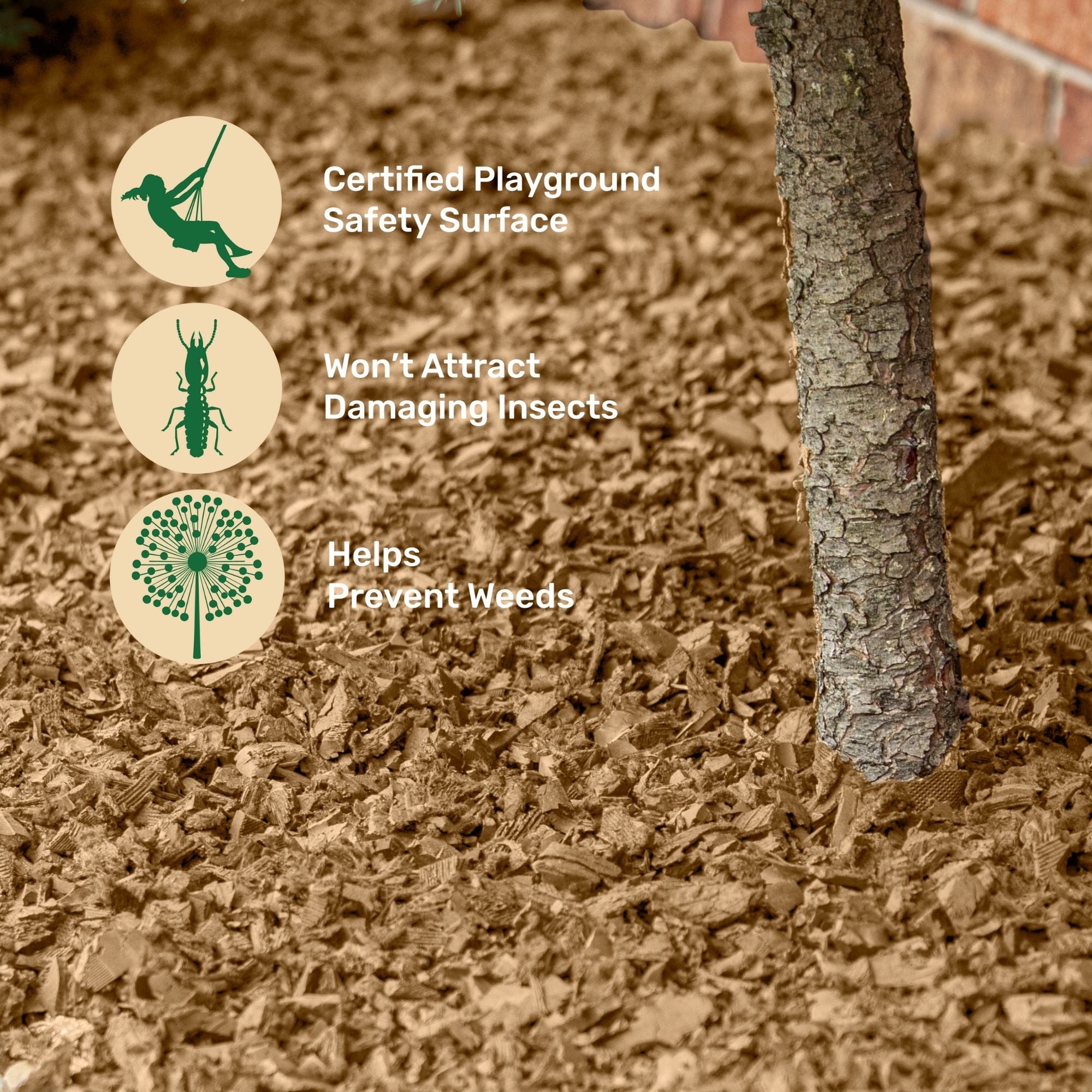 GroundSmart Premium Nugget Rubber Mulch SKU GSRMNuggets