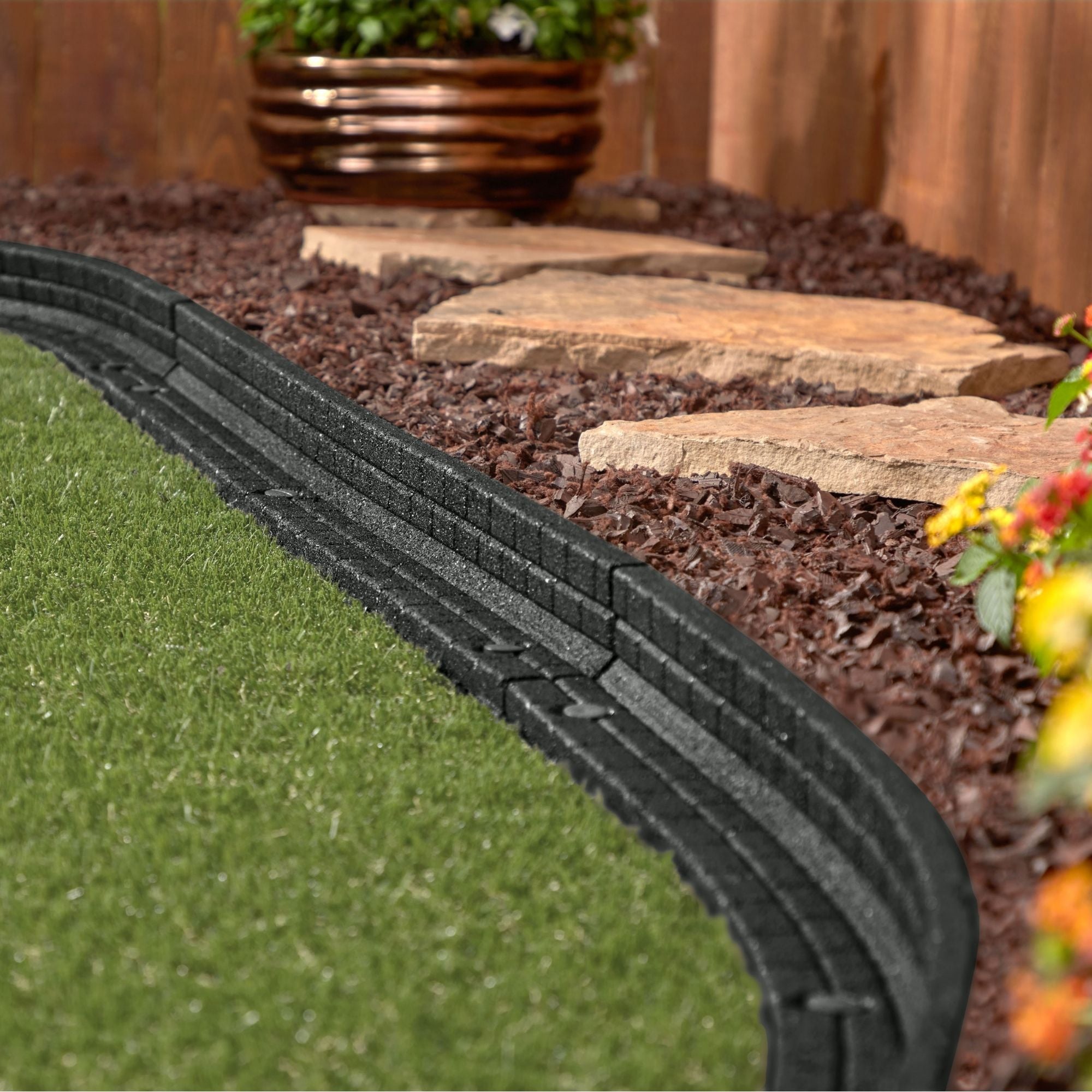 Ground Smart Rubber Brickface Edging SKU GSBFE48