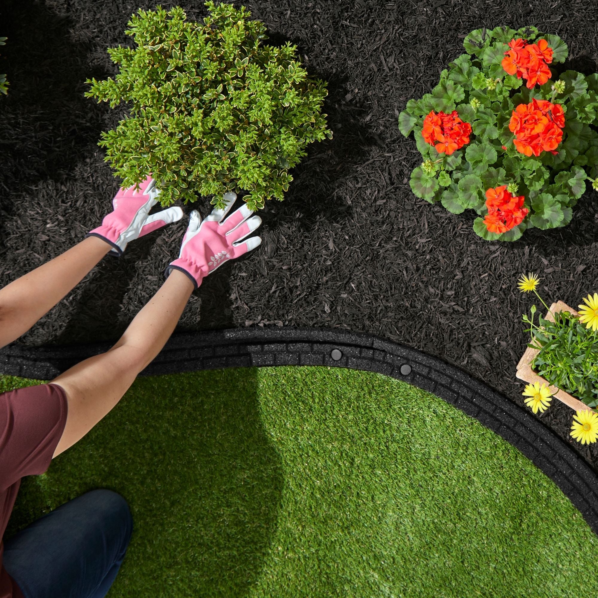 Ground Smart Rubber Brickface Edging SKU GSBFE48