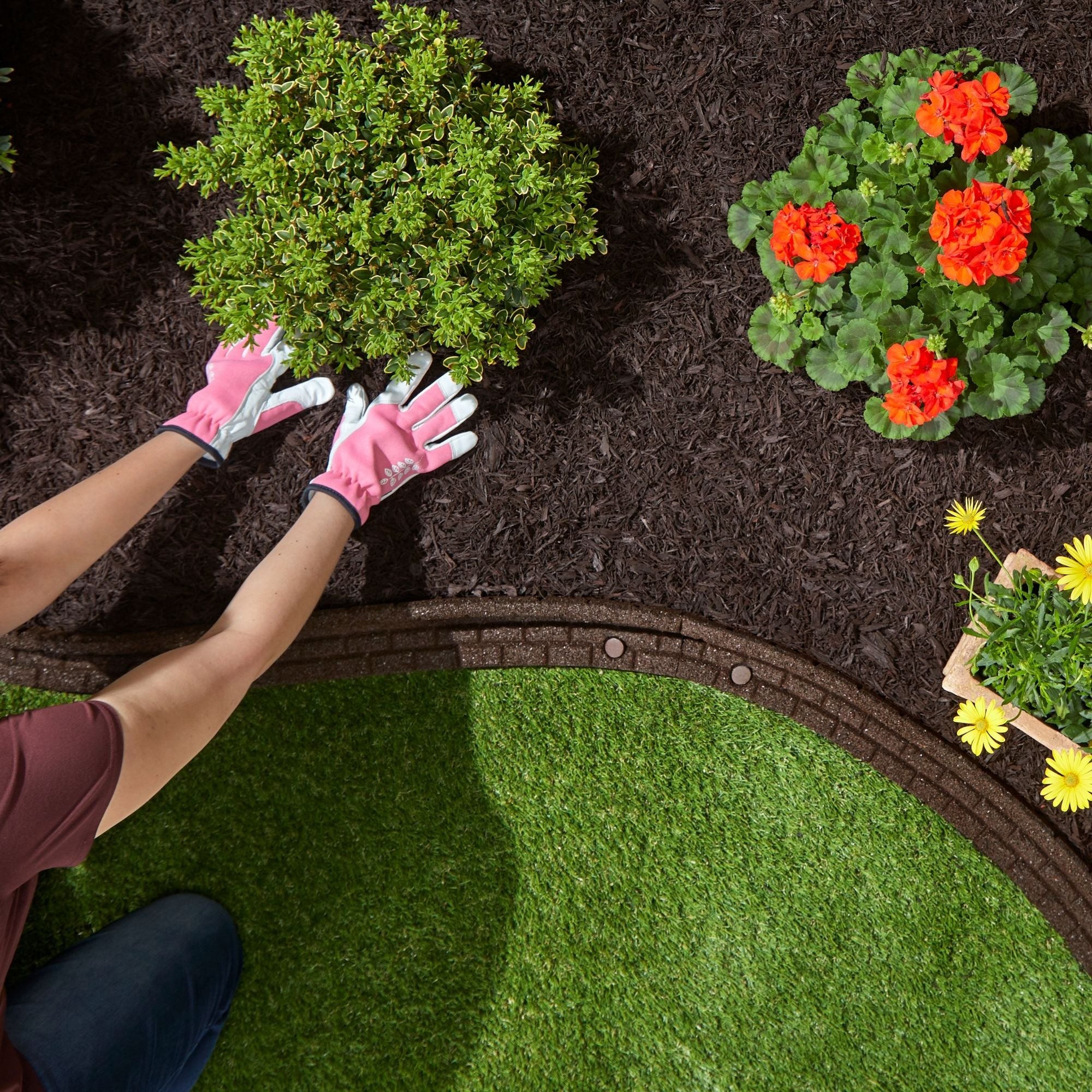 Ground Smart Rubber Brickface Edging SKU GSBFE48