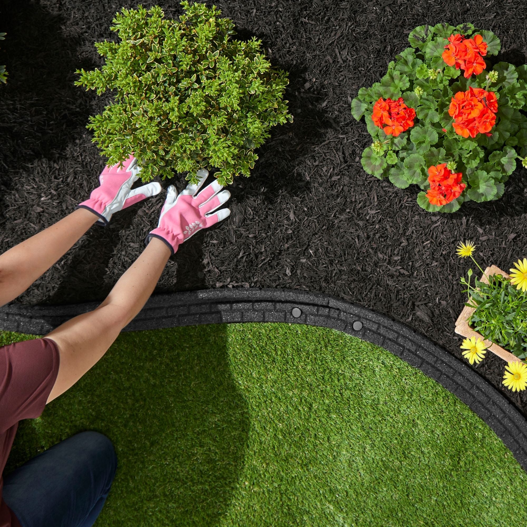 Ground Smart Rubber Brickface Edging SKU GSBFE48