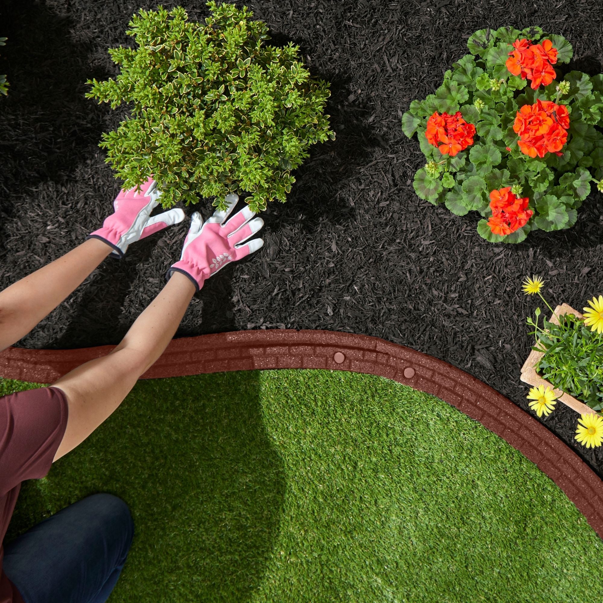 Ground Smart Rubber Brickface Edging SKU GSBFE48