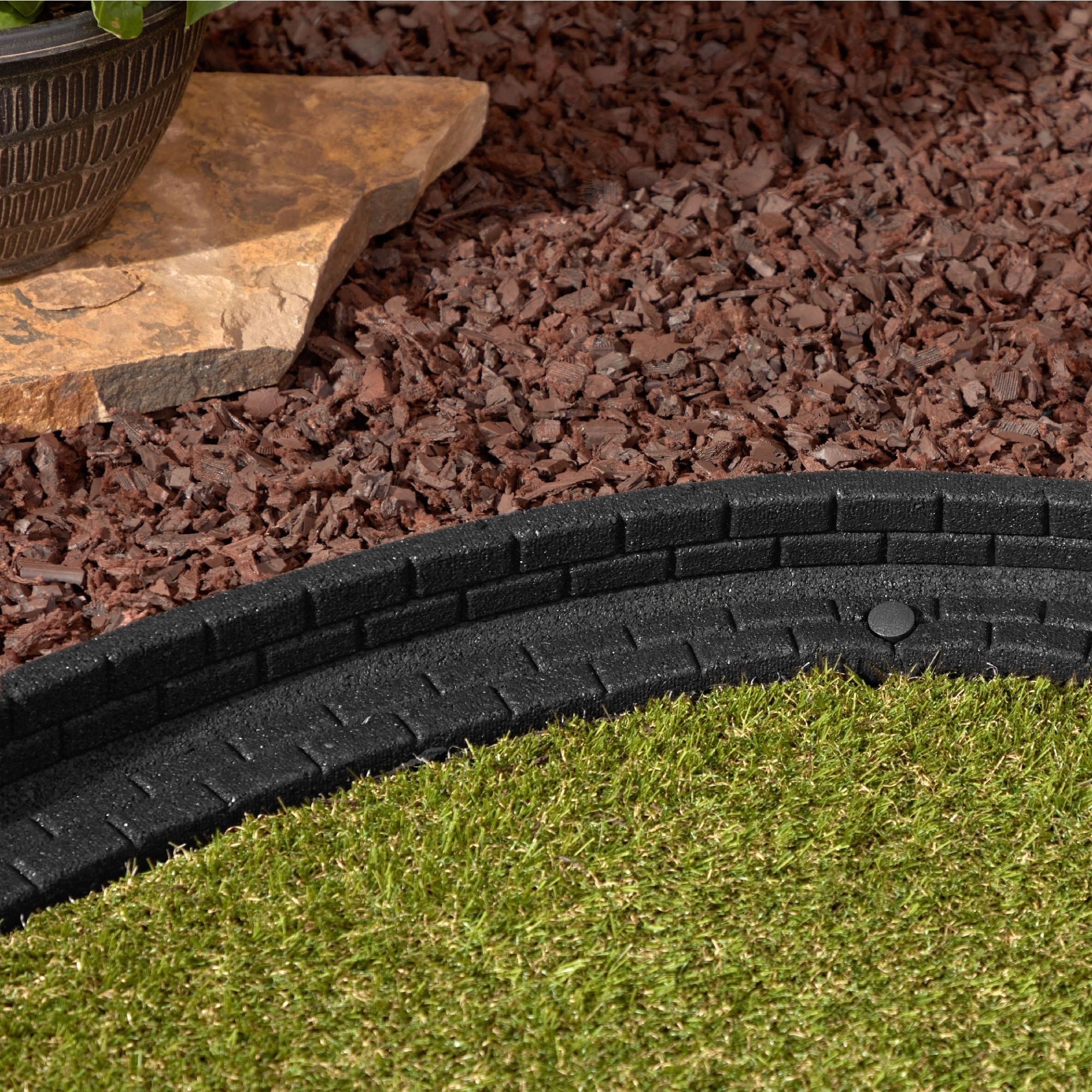Ground Smart Rubber Brickface Edging SKU GSBFE48
