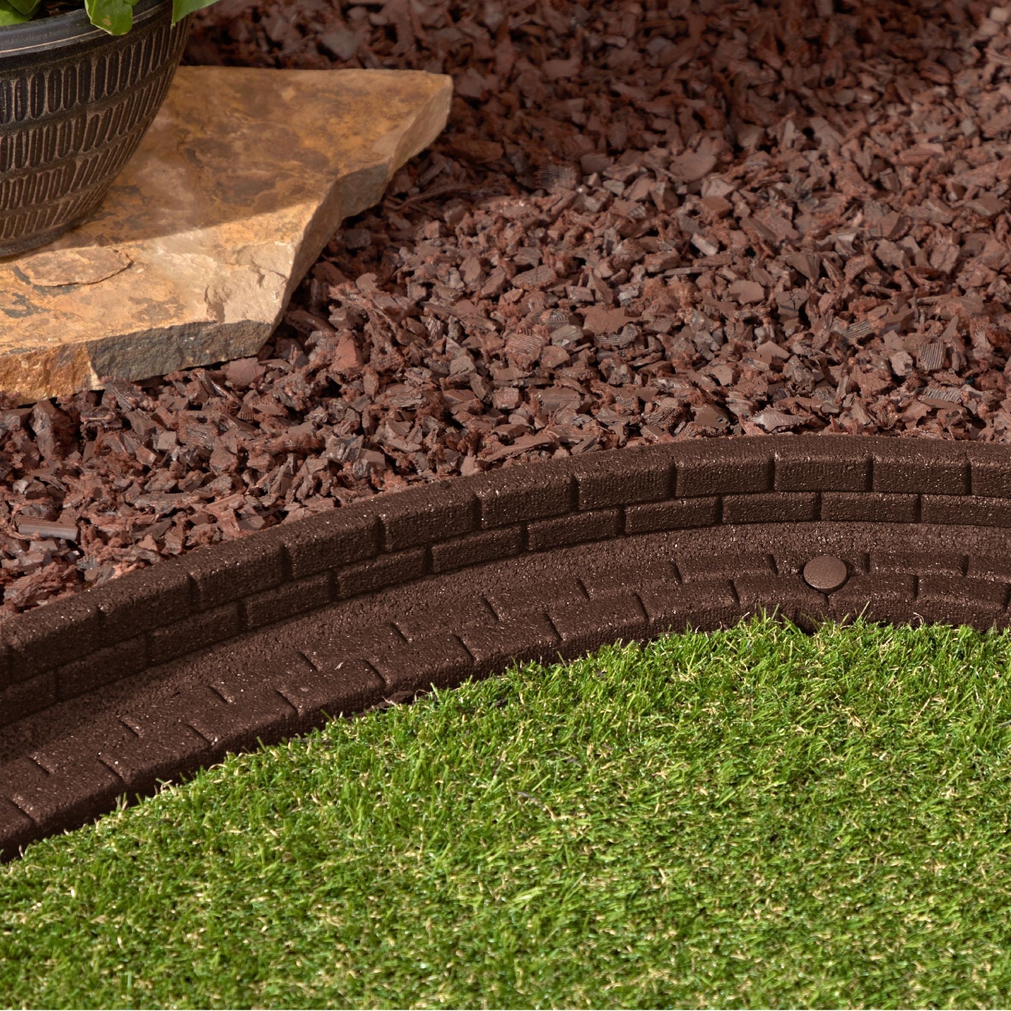Ground Smart Rubber Brickface Edging SKU GSBFE48