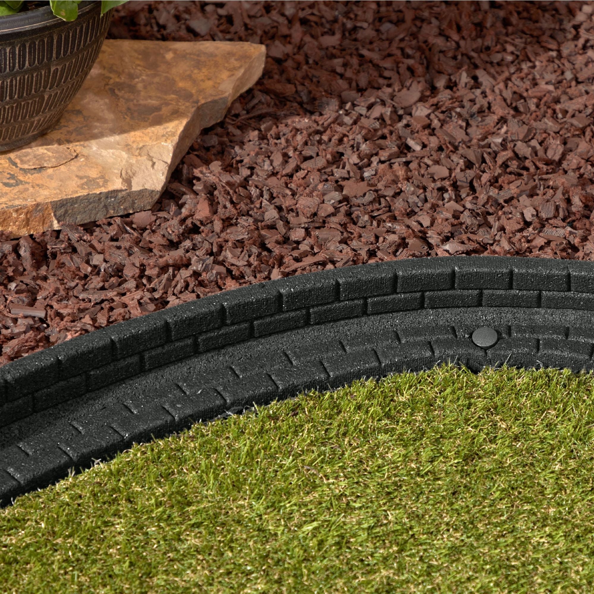 Ground Smart Rubber Brickface Edging SKU GSBFE48