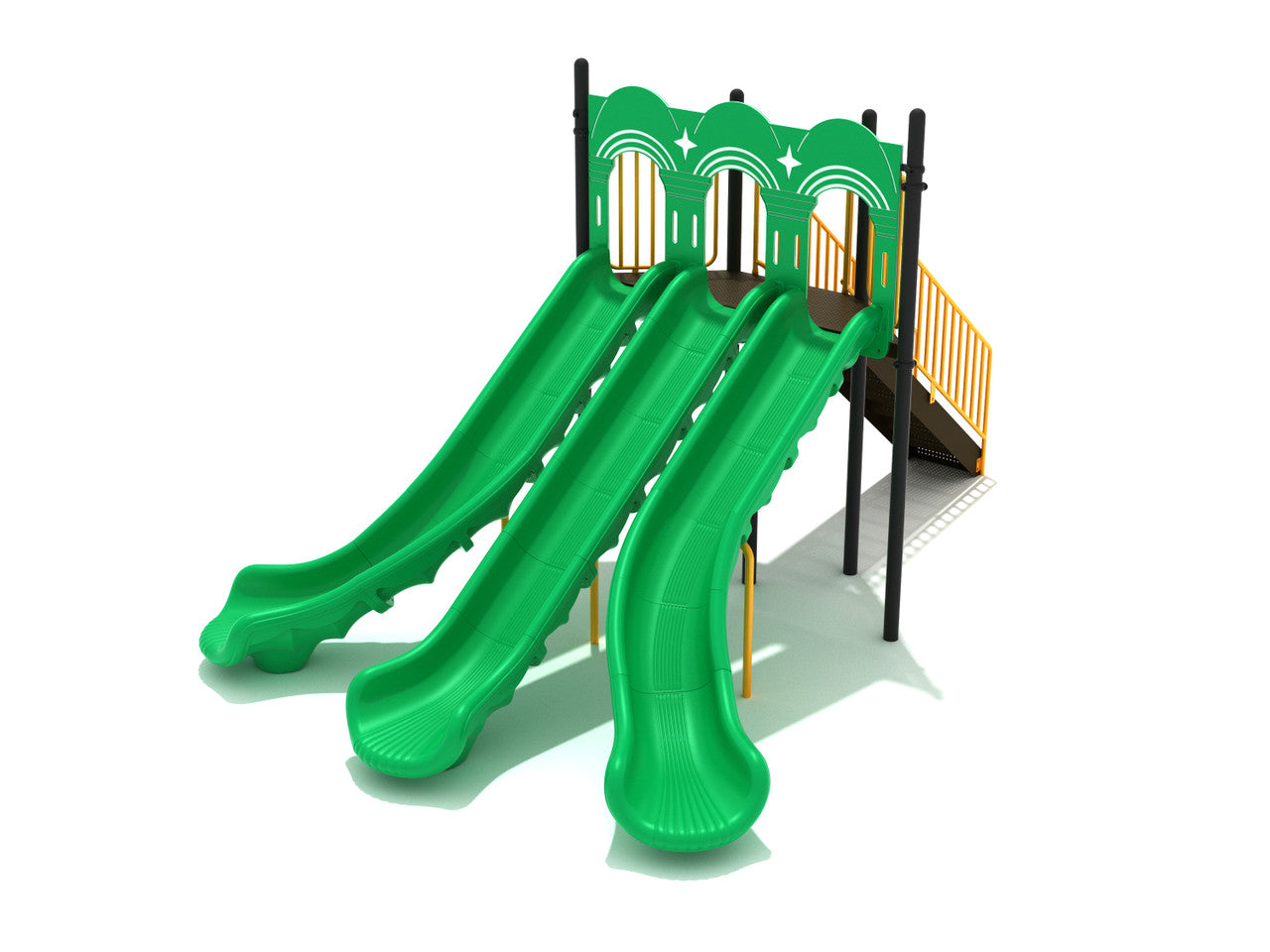 Playground Equipment 5 Foot Triple Sectional Split Slide SKU PSL025