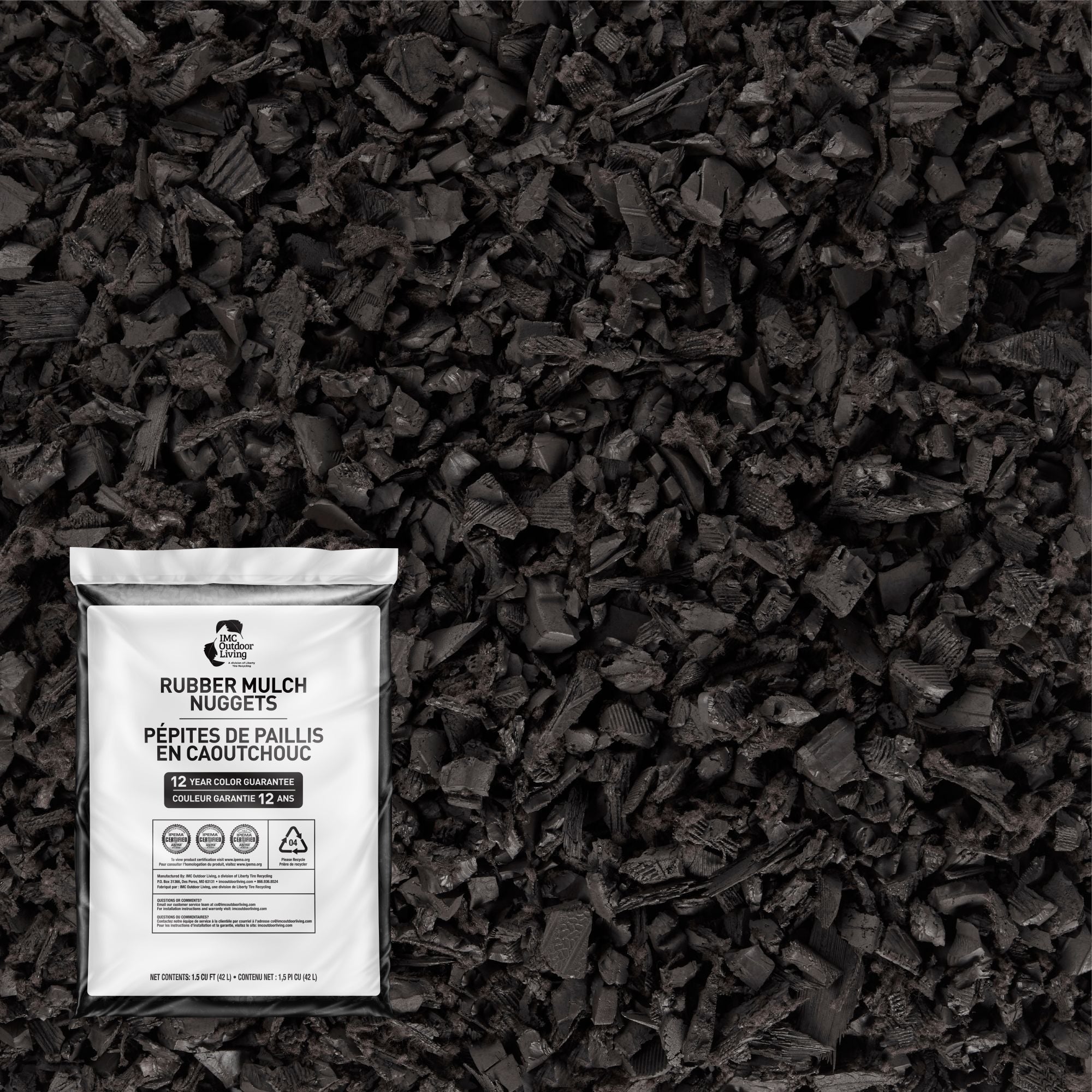 GroundSmart Premium Nugget Rubber Mulch SKU GSRMNuggets