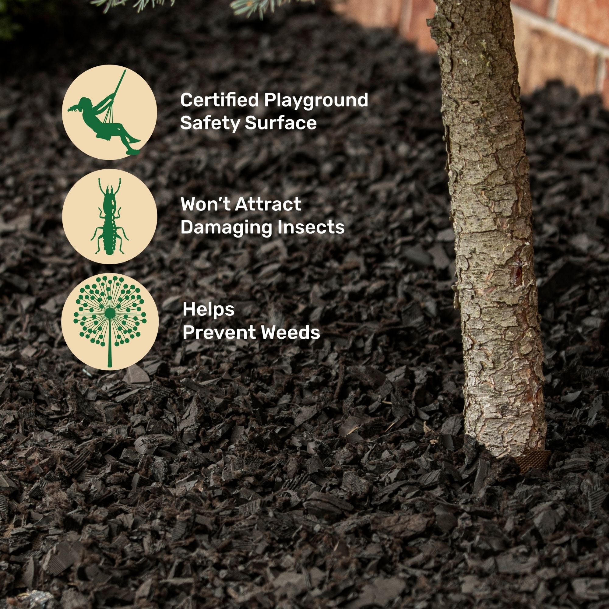 GroundSmart Premium Nugget Rubber Mulch SKU GSRMNuggets