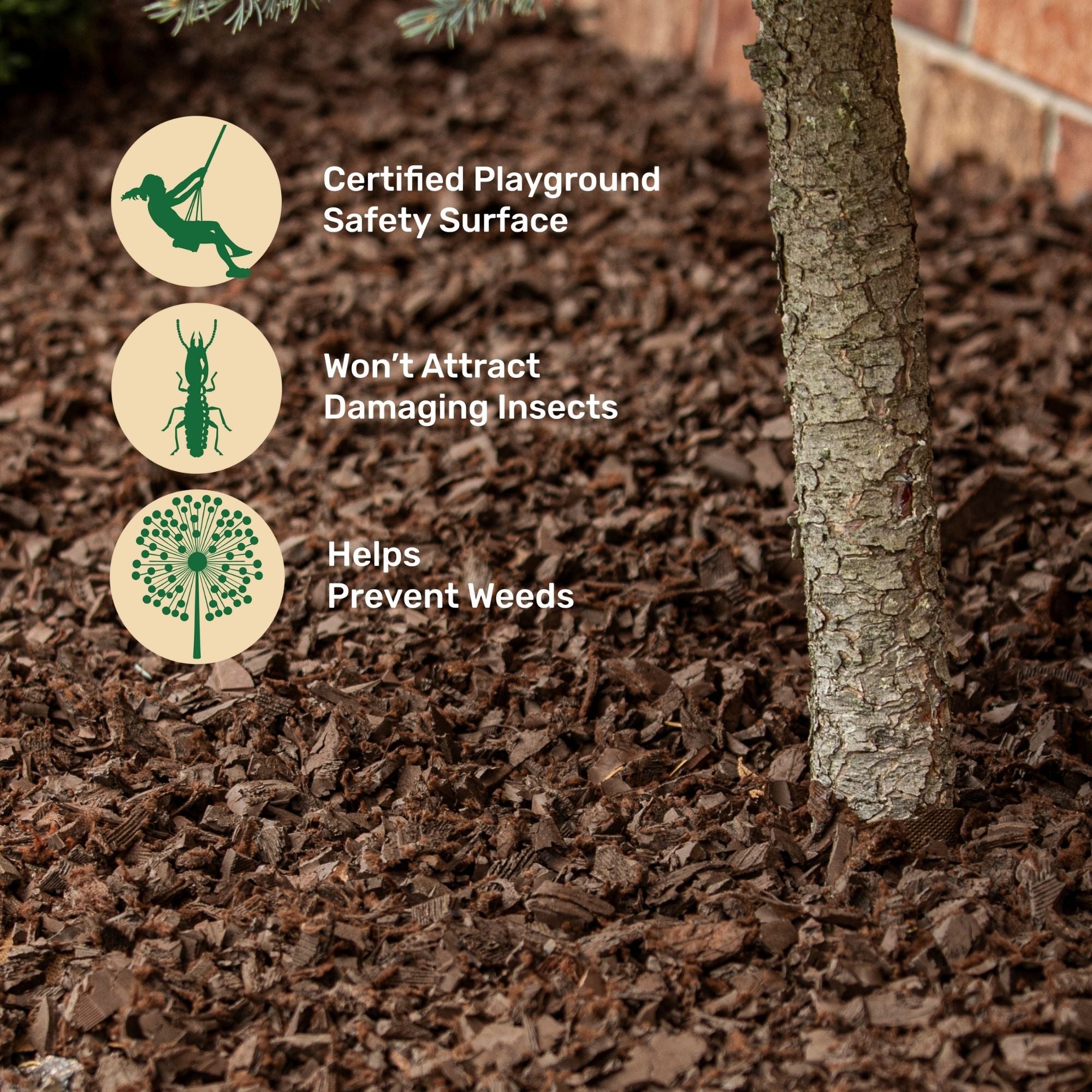 GroundSmart Premium Nugget Rubber Mulch SKU GSRMNuggets