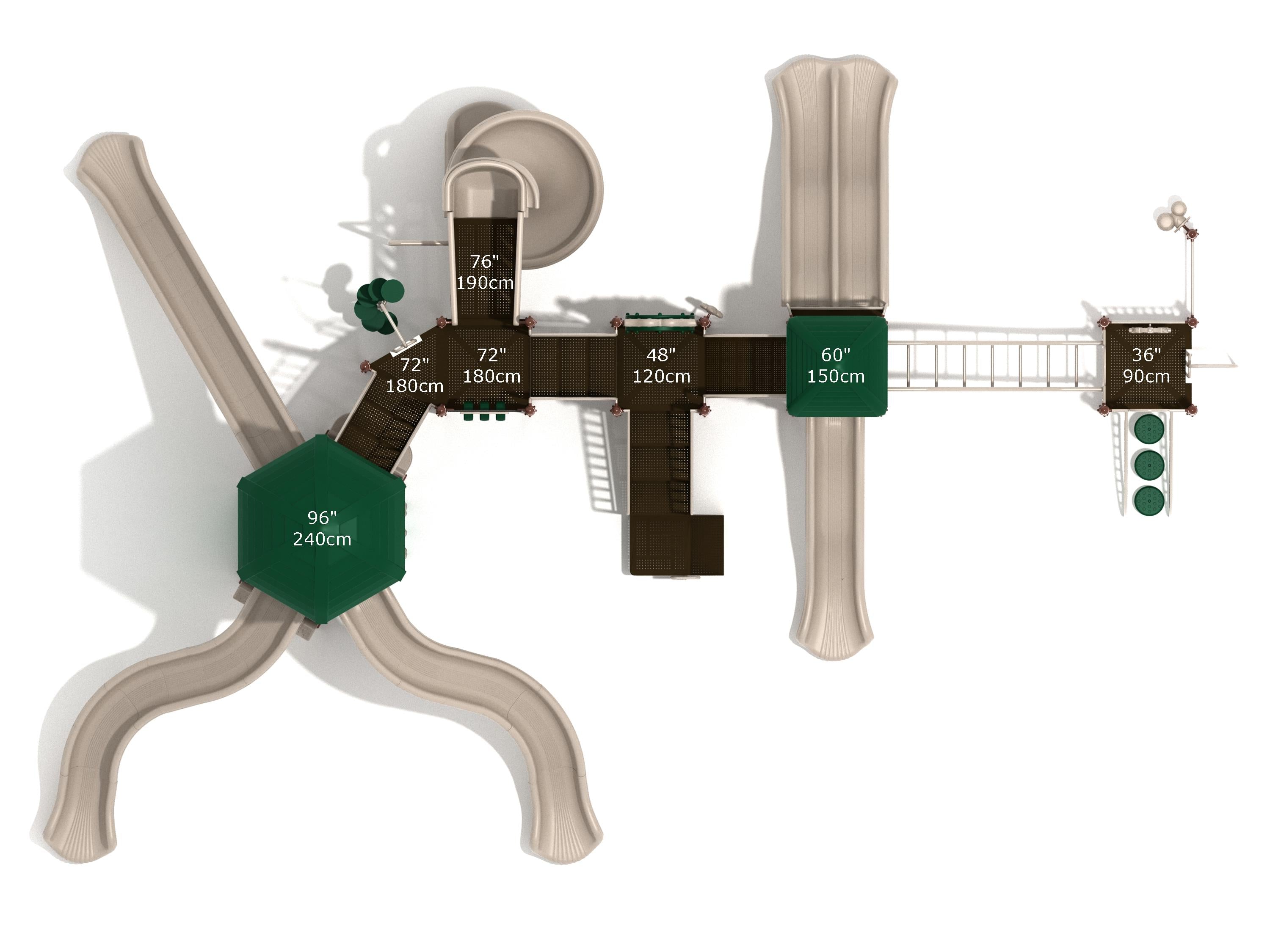 Playground Equipment Wood's Cross Playground SKU PKP283