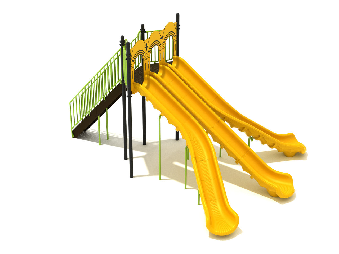 Playground Equipment 5 Foot Triple Sectional Split Slide SKU PSL025