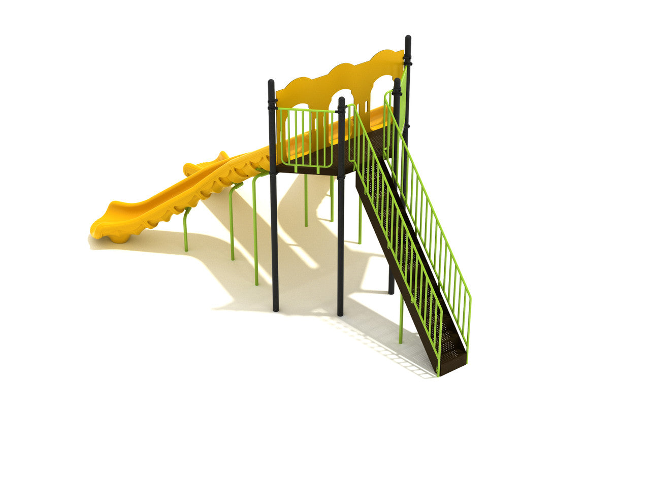 Playground Equipment 5 Foot Triple Sectional Split Slide SKU PSL025