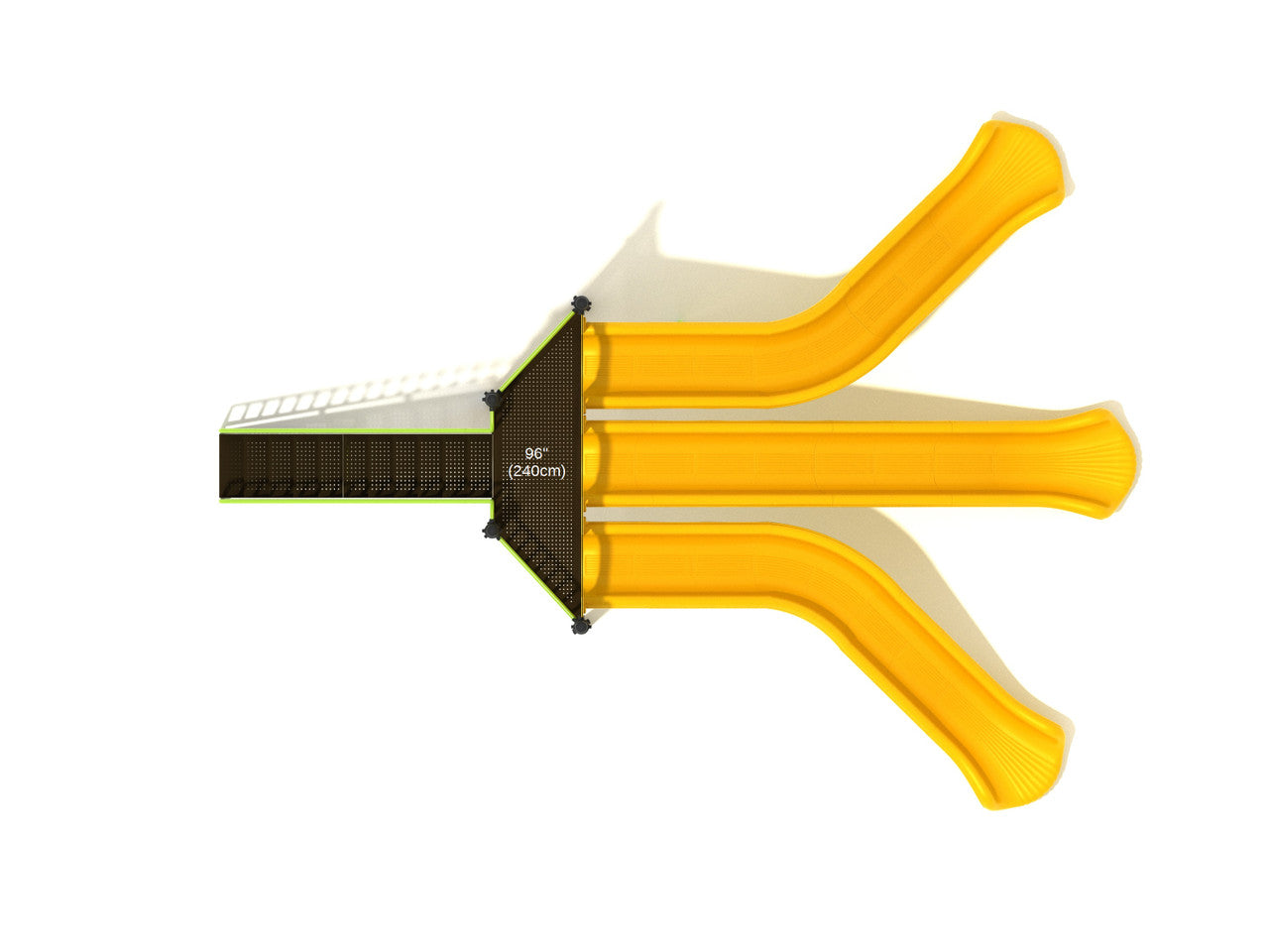 Playground Equipment 5 Foot Triple Sectional Split Slide SKU PSL025