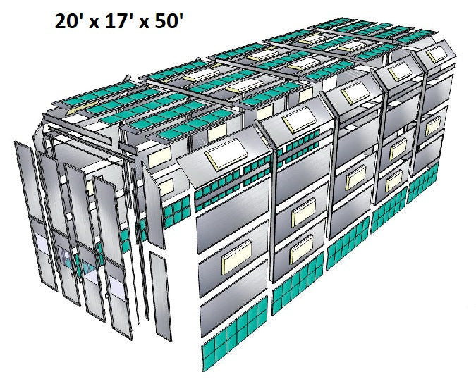 Merchant 1 Manufacturing Truck Semi Down Draft Paint Booth SKU PBTSD161734