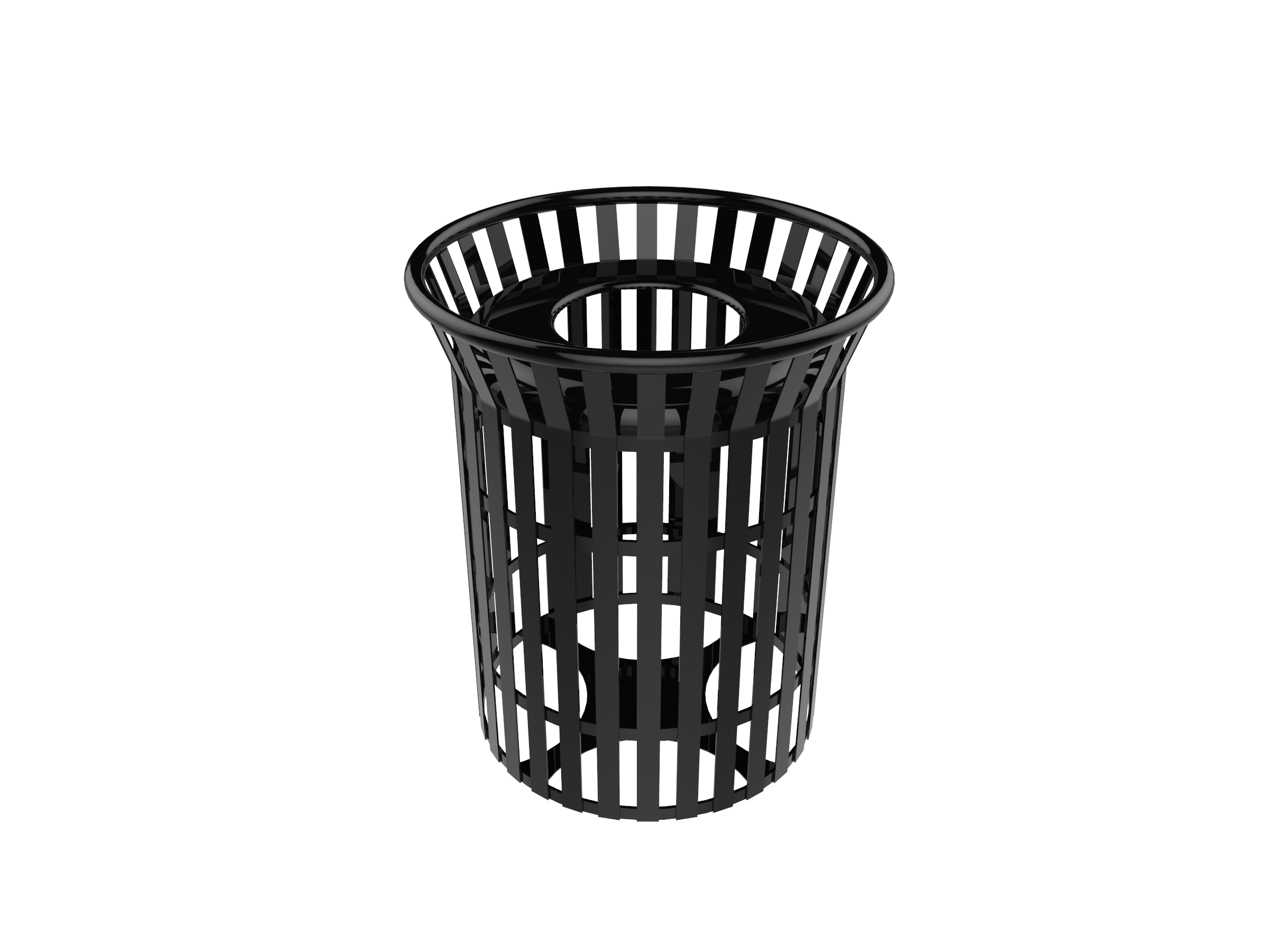 MyTCoat 32 Gallon Skyline Trash Receptacle w/ Flared Top SKU RSL32
