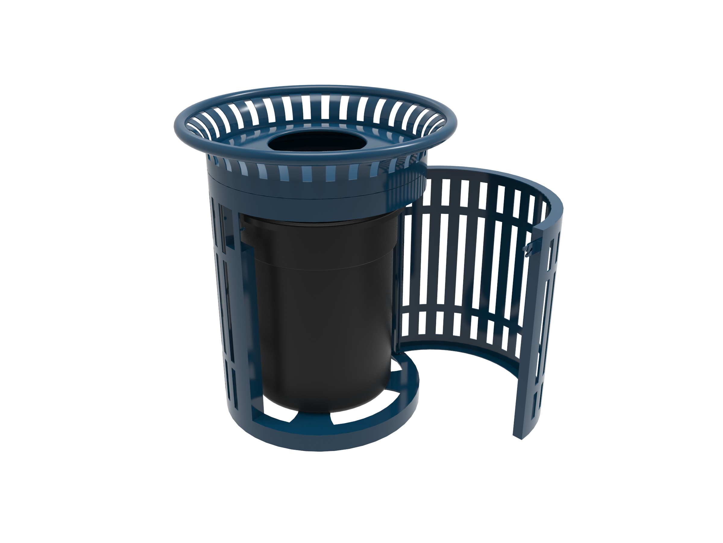 MyTCoat 32 Gallon Skyline Trash Receptacle w/ Flared Top SKU RSL32