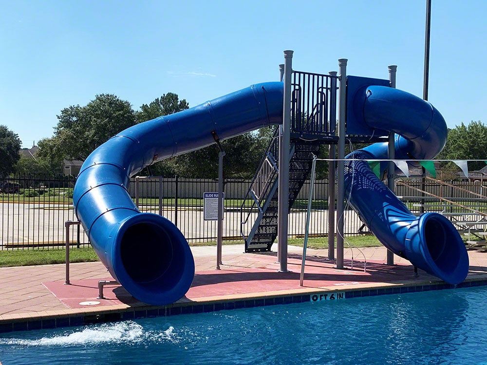 Spectrum Aquatics Double Flume Half Hex Deck Waterslide SKU 1810549