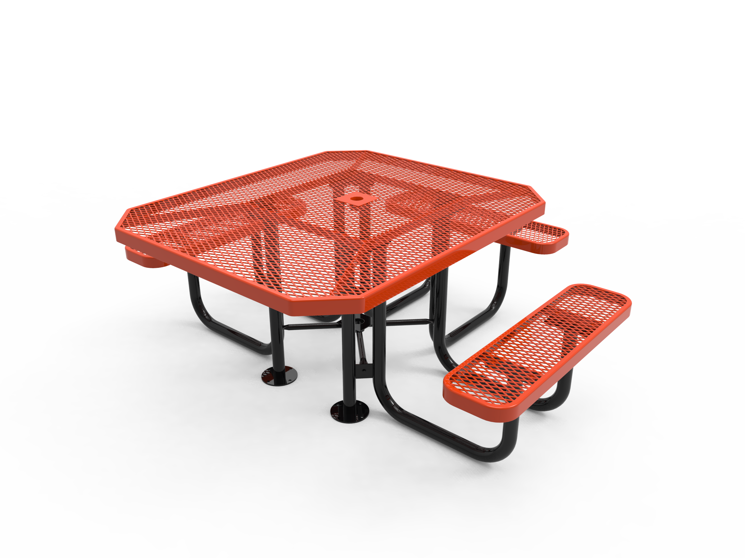 MyTCoat 46” Octagon Portable Table - Expanded Metal SKU TOT46