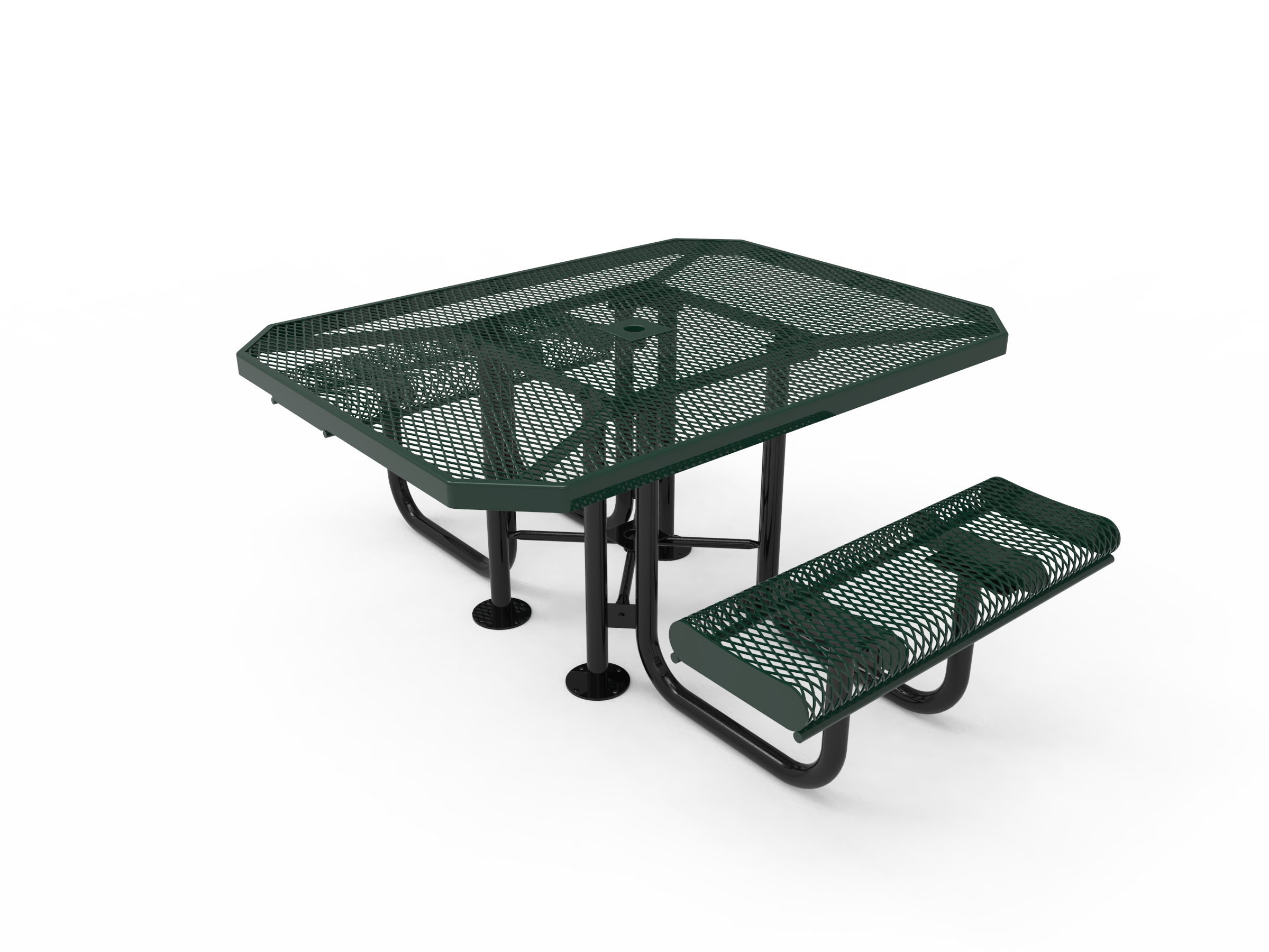 MyTCoat 46” Octagon Portable Table w/ Rolled Edges, Expanded Metal SKU TOR46