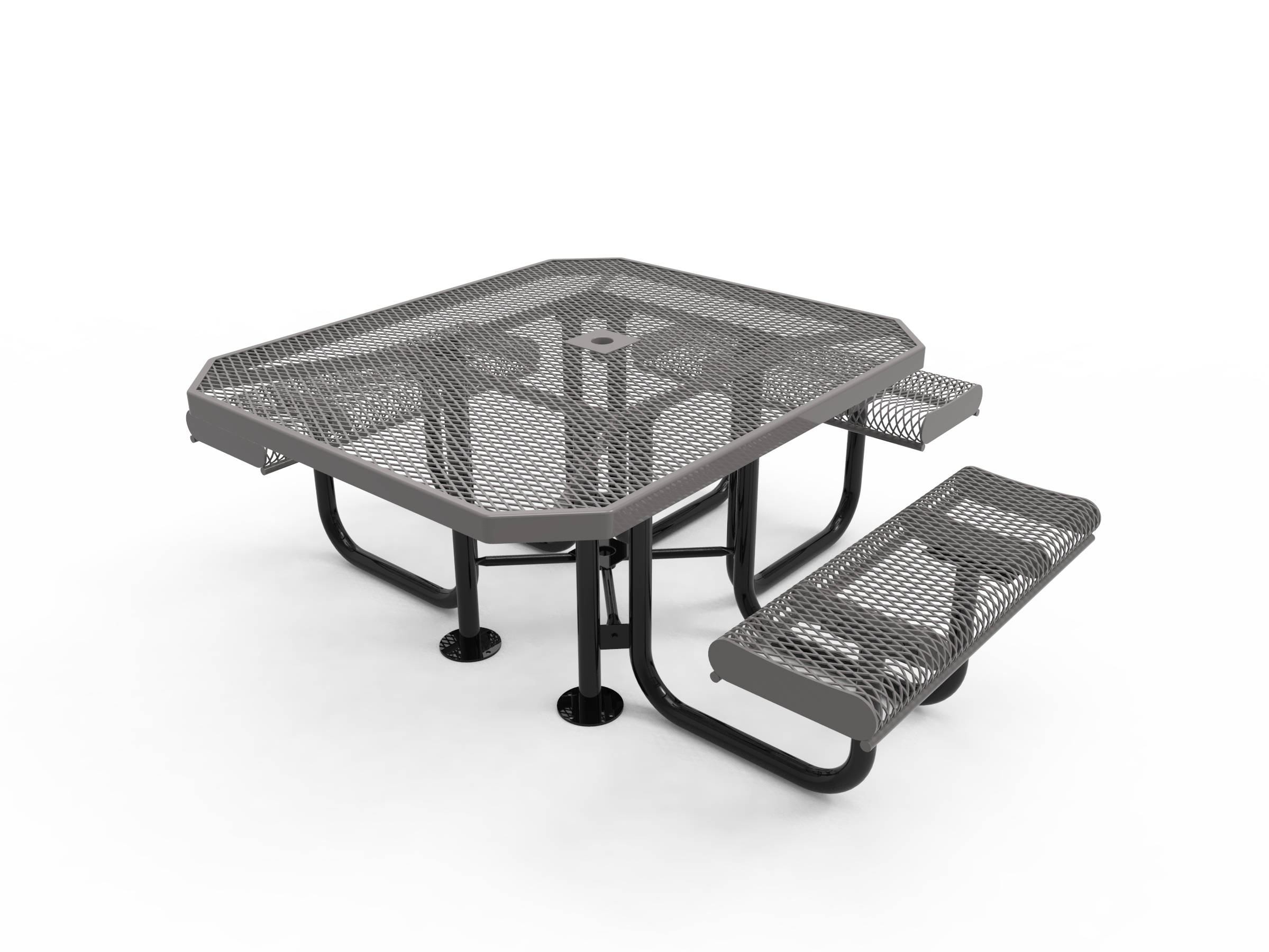 MyTCoat 46” Octagon Portable Table w/ Rolled Edges, Expanded Metal SKU TOR46