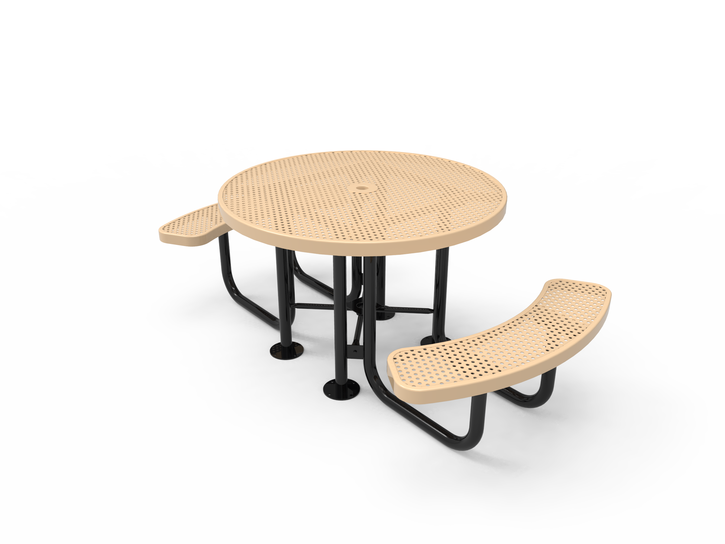 MyTCoat 46” Round Solid Top Portable Table, Punched Steel SKU TRS46