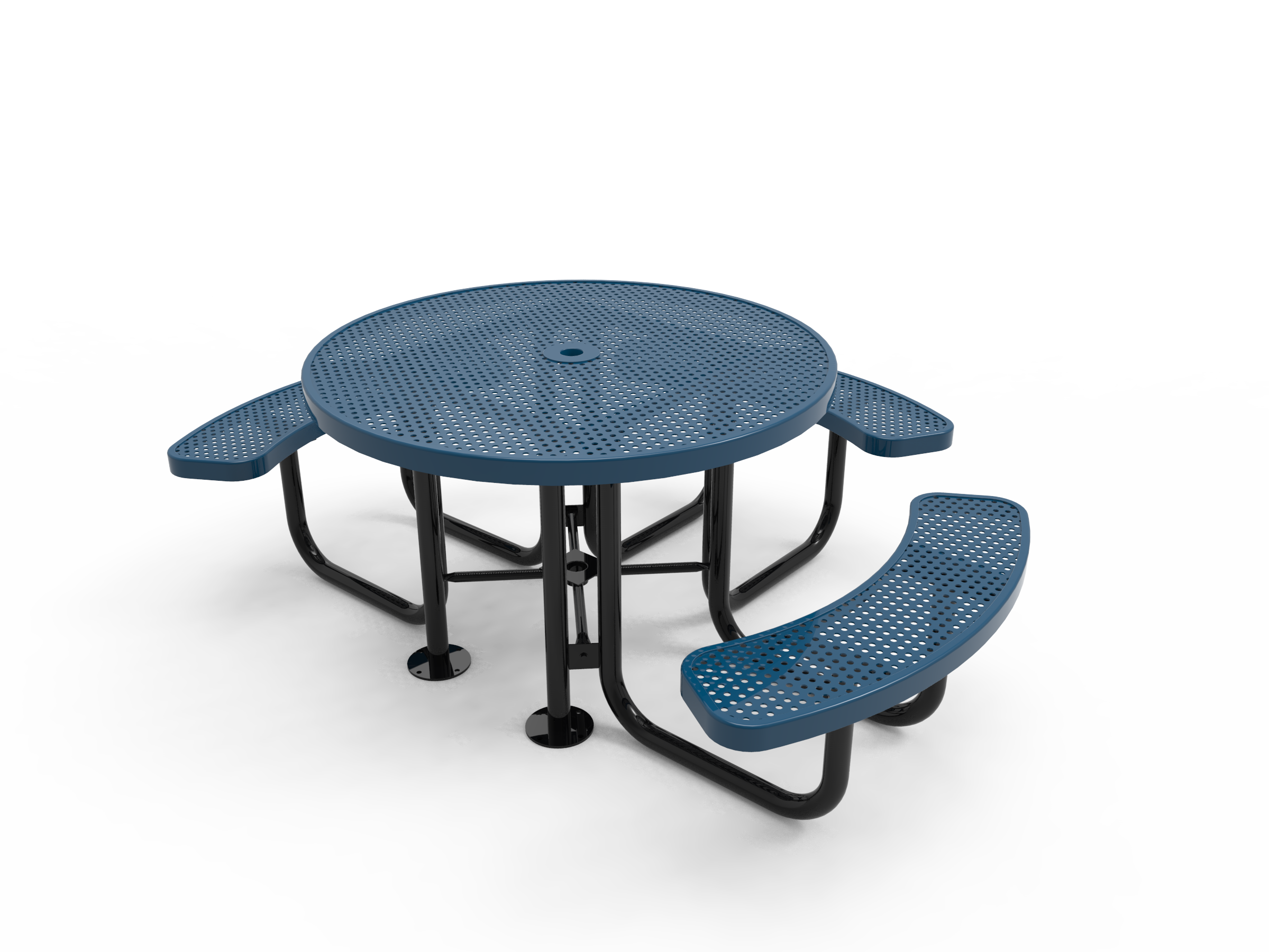 MyTCoat 46” Round Portable Table - Punched Steel SKU TRD46