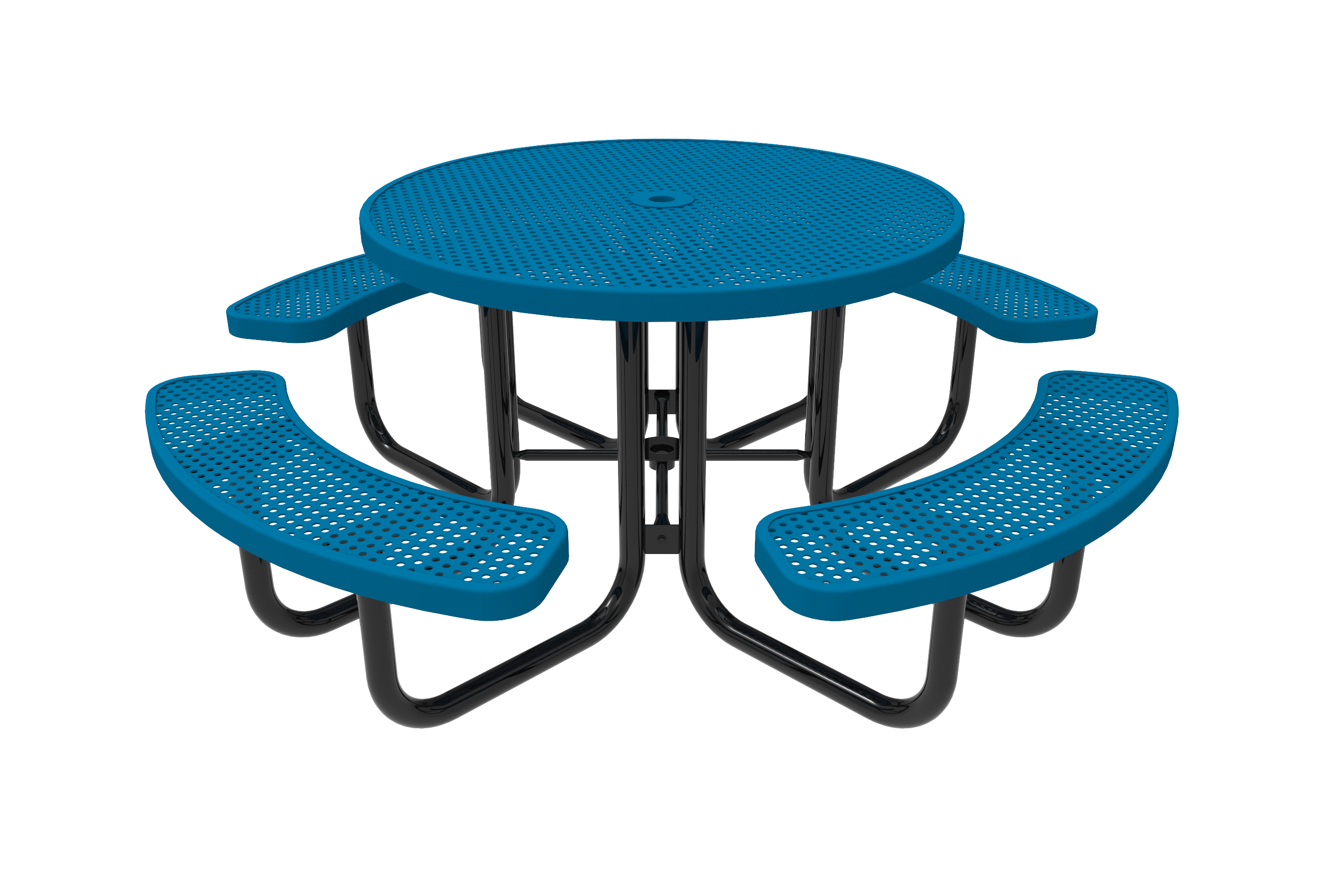 MyTCoat 46” Round Portable Table - Punched Steel SKU TRD46