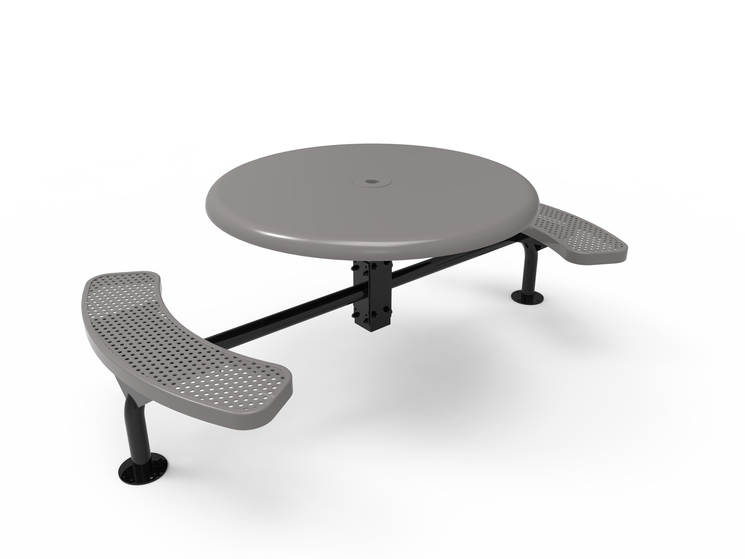 MyTCoat 46” Round Nexus Pedestal Table, Solid Top, Punched Steel SKU TRS46