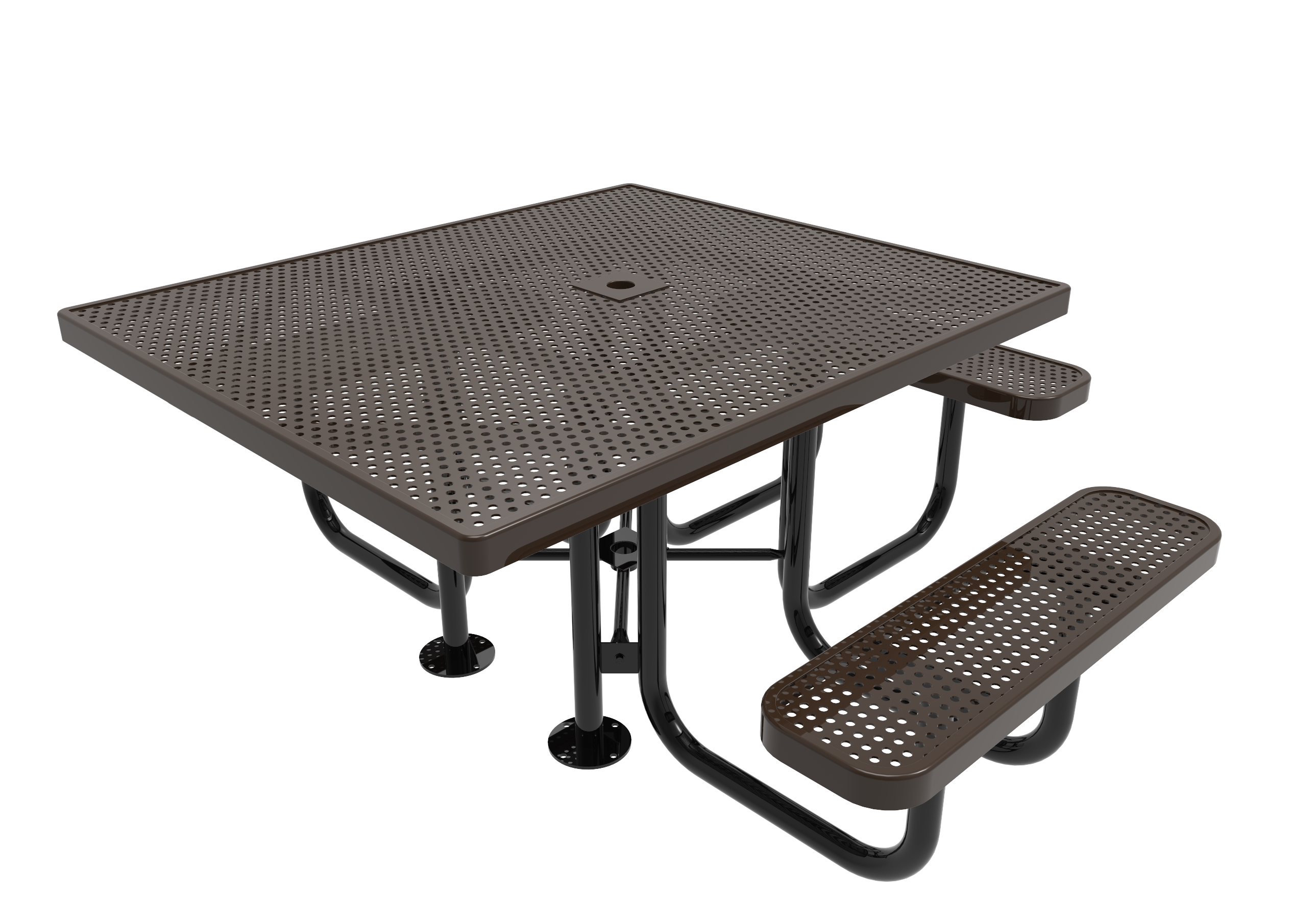 MyTCoat 46" Square Portable Table, Punched Steel SKU TSQ46