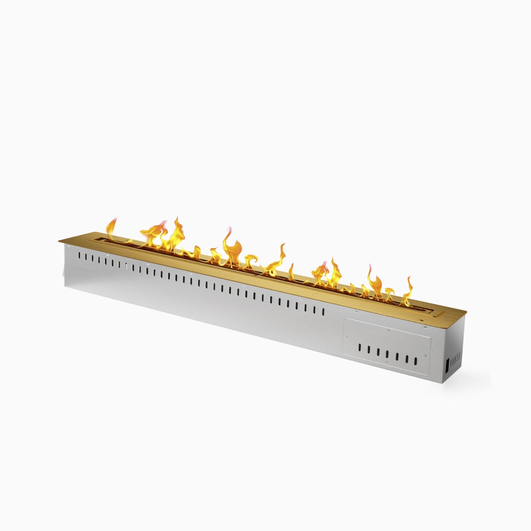 Bio Flame 48" SmartFlame Remote Control Burner Ethanol Fireplace SKU 48-SILVER-SF