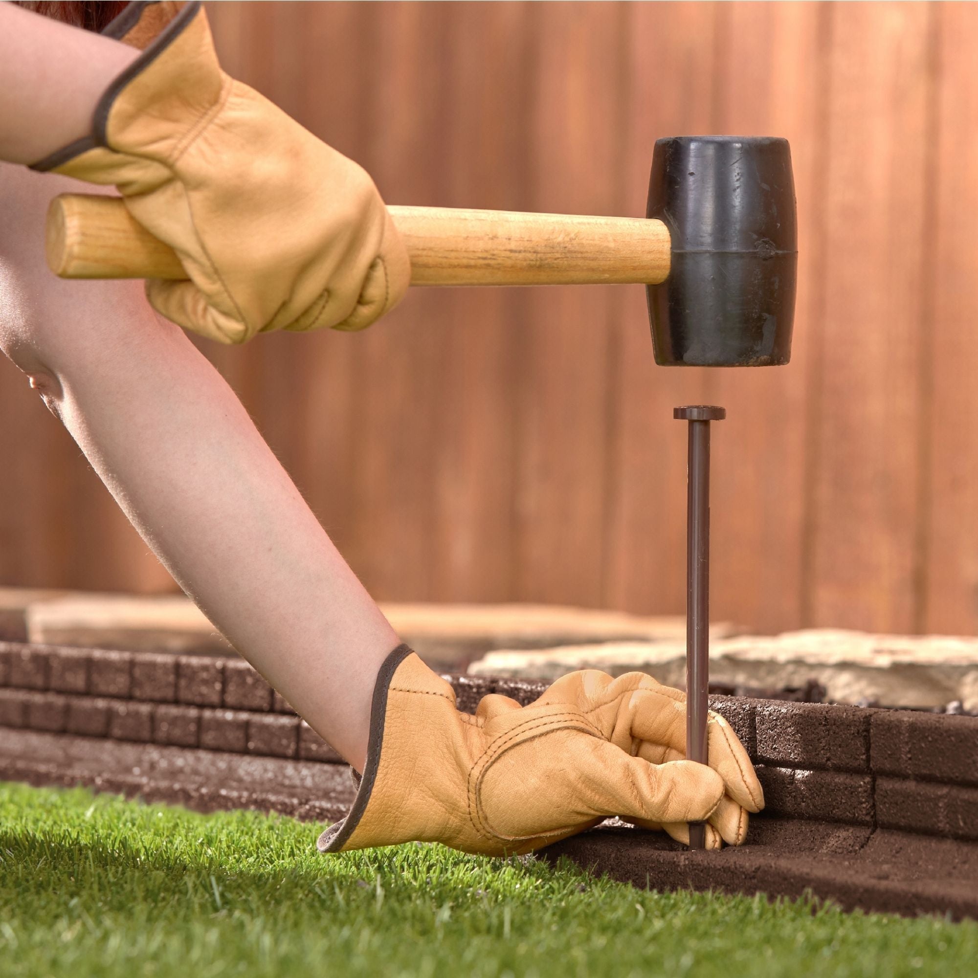 Ground Smart Rubber Brickface Edging SKU GSBFE48