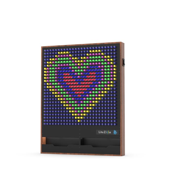 LiteZilla Giant Lite Brite Custom Stained Hardwood SKU LZ-WD