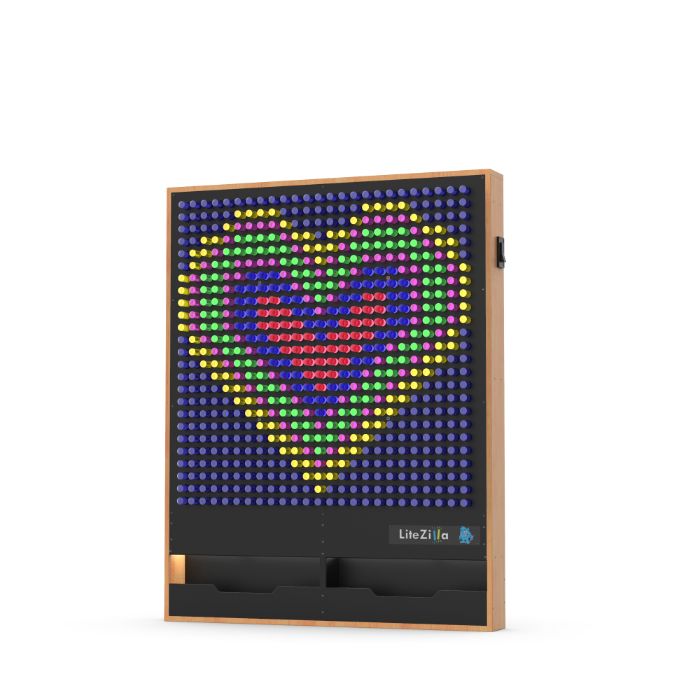 LiteZilla Giant Lite Brite Custom Stained Hardwood SKU LZ-WD