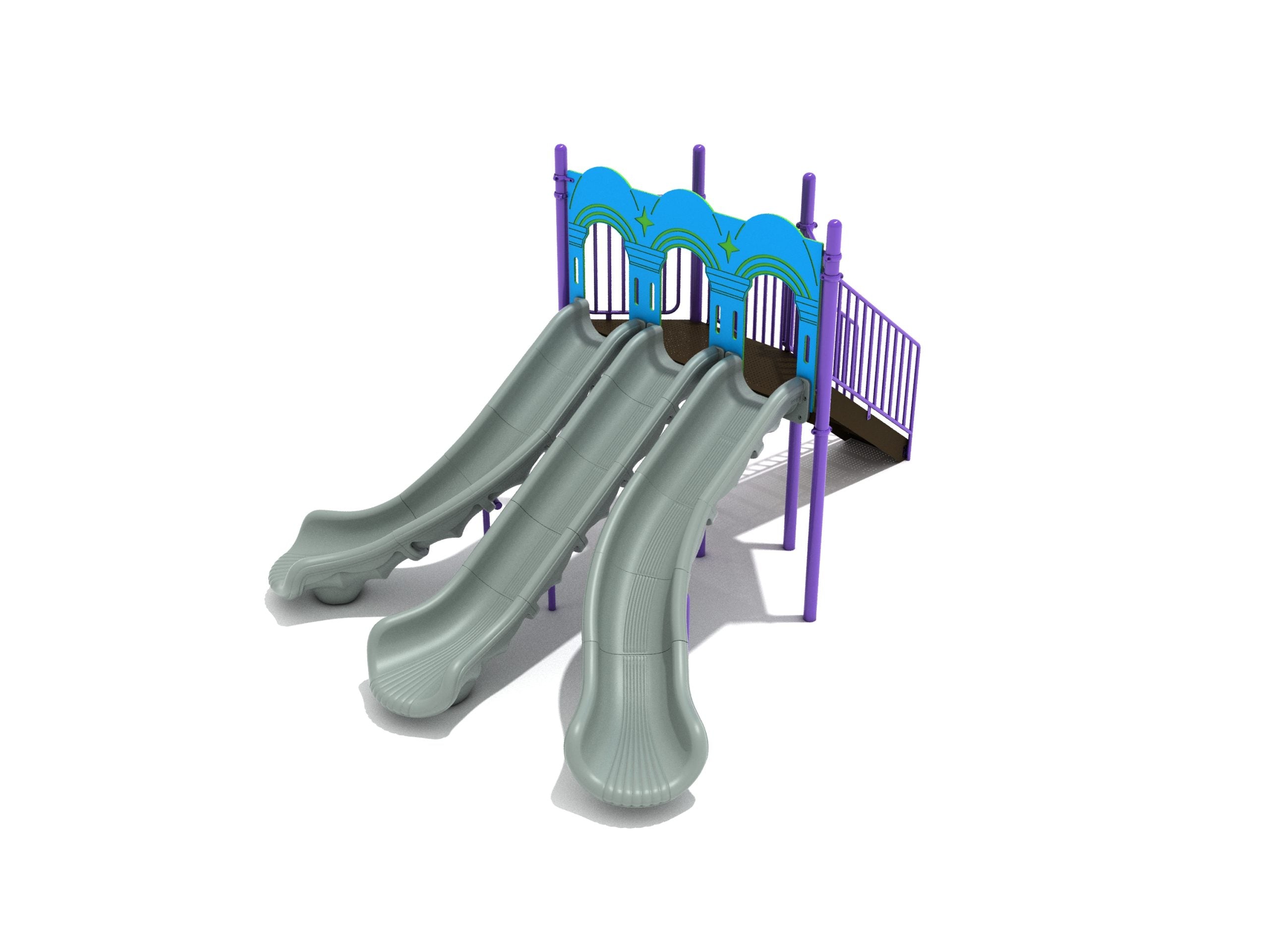 Playground Equipment 5 Foot Triple Sectional Split Slide SKU PSL025