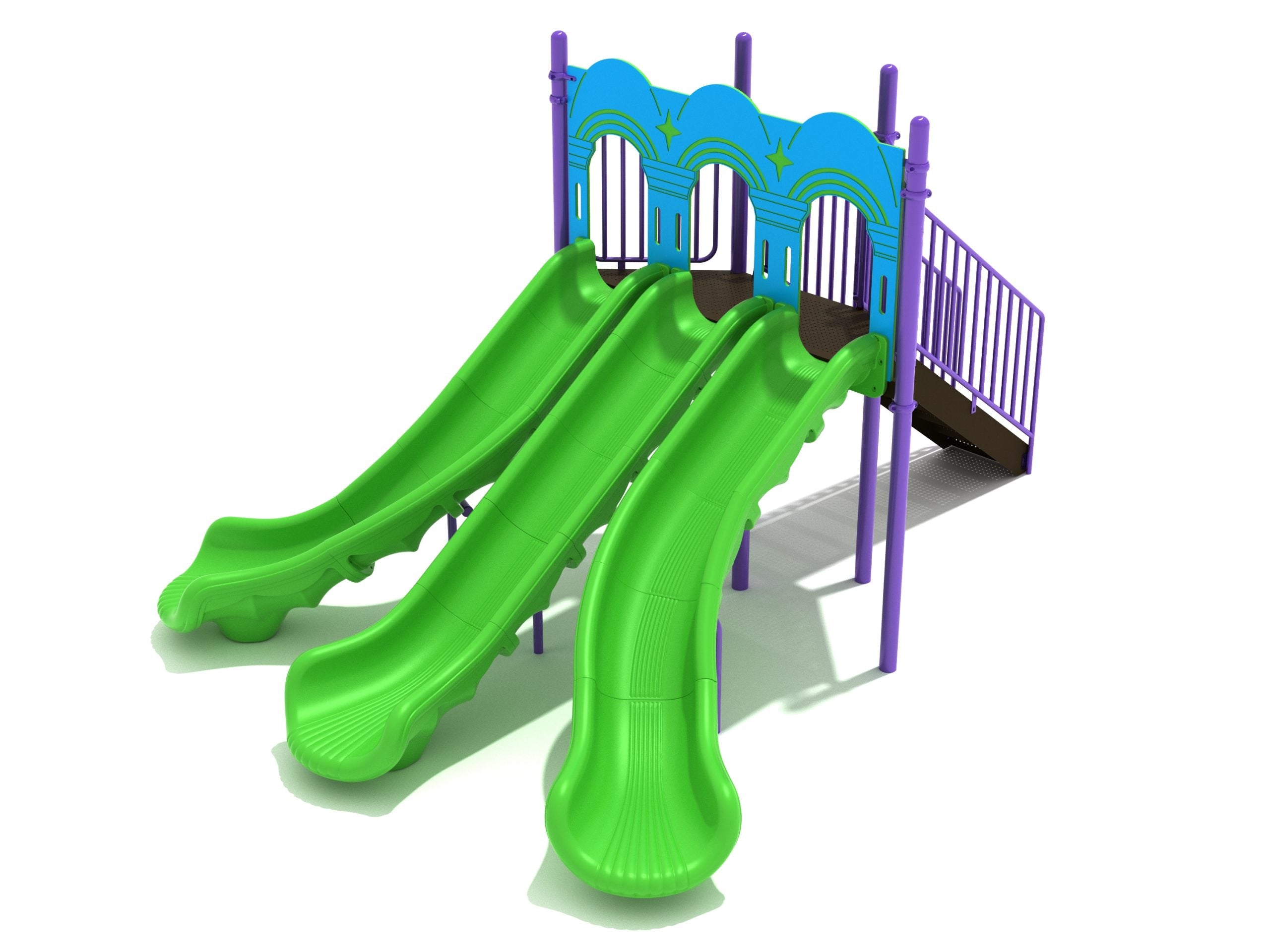 Playground Equipment 5 Foot Triple Sectional Split Slide SKU PSL025