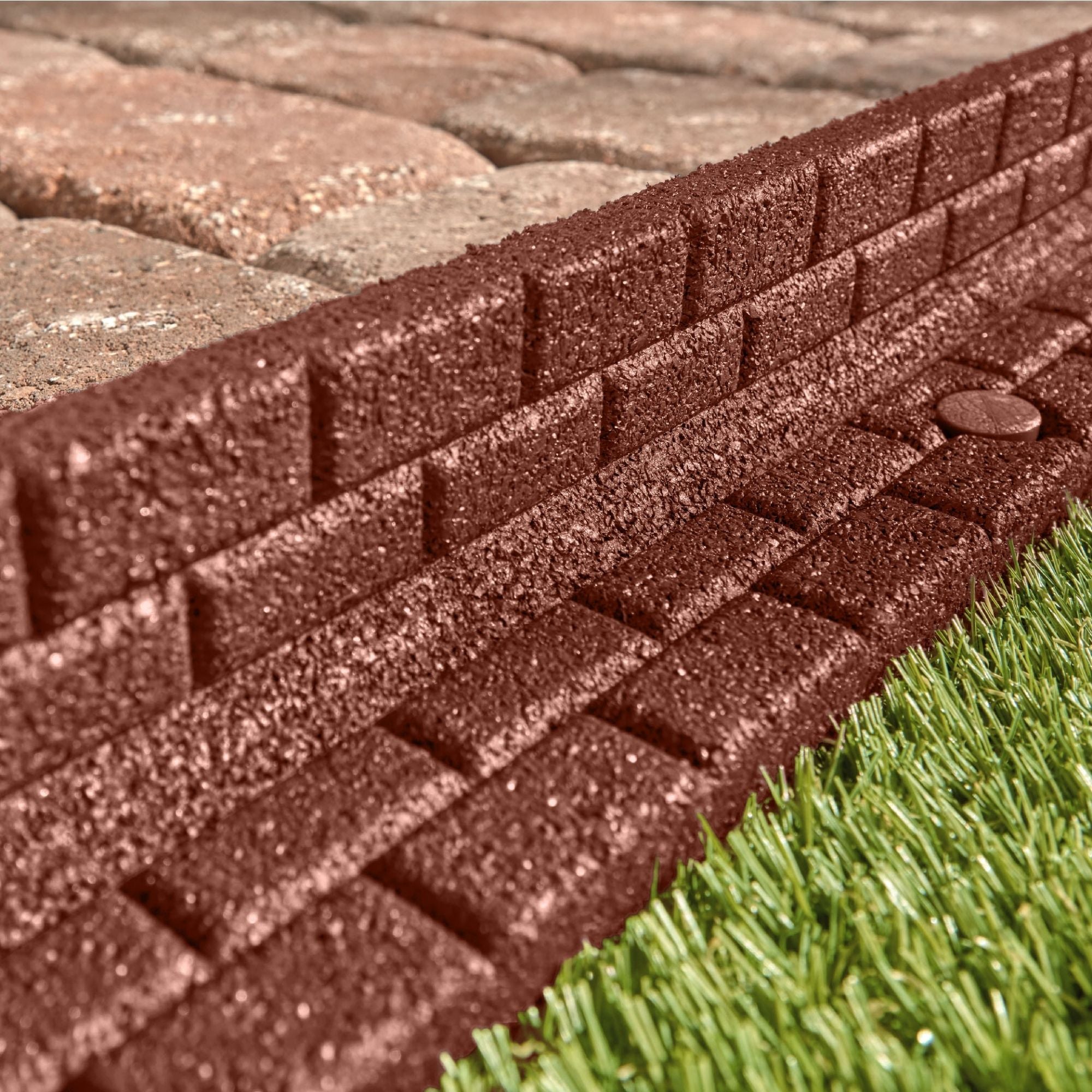 Ground Smart Rubber Brickface Edging SKU GSBFE48