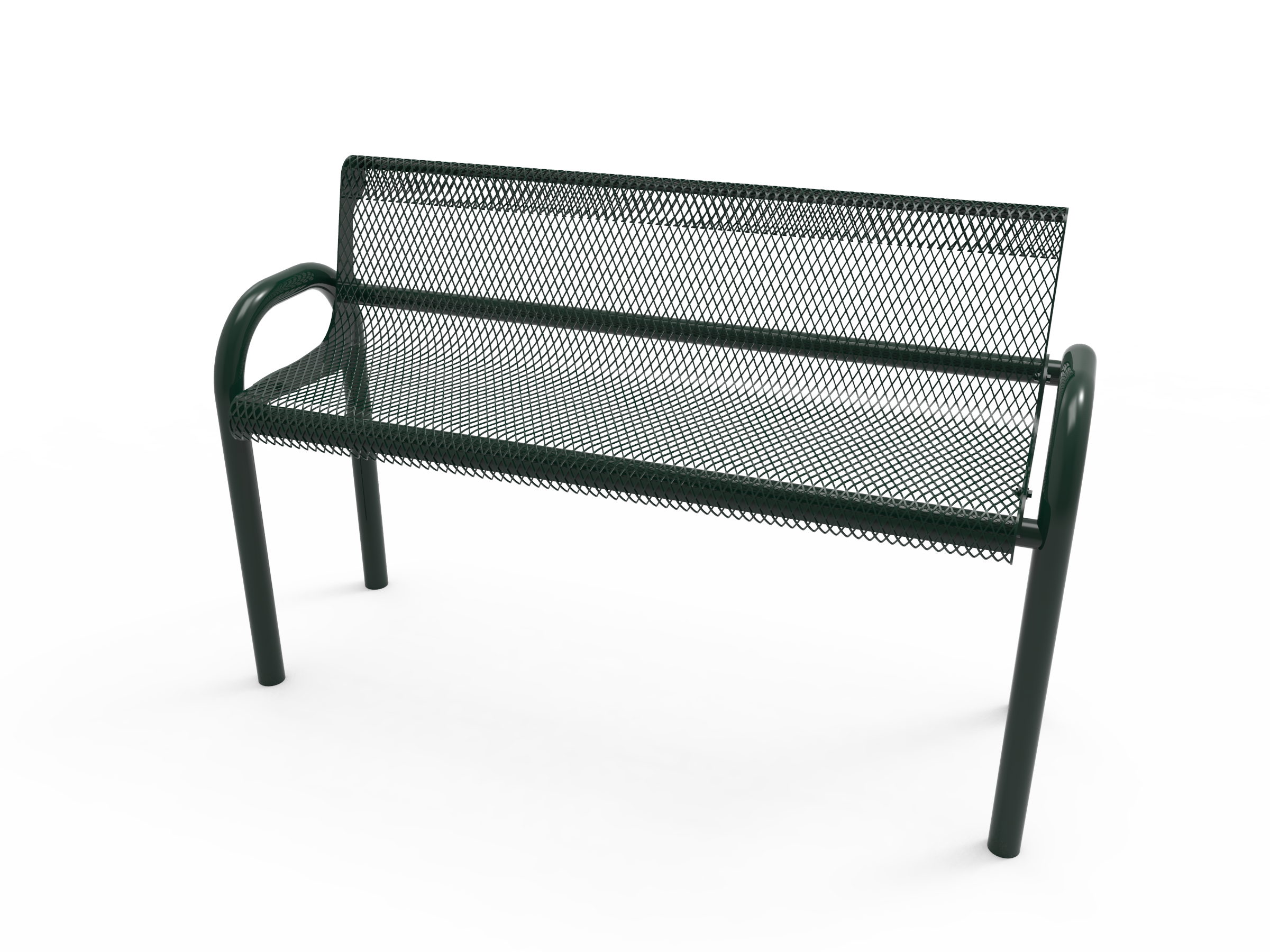 MyTCoat 4’ - 6' MOD Bench w/ Back, Expanded Metal, Inground SKU BMD04