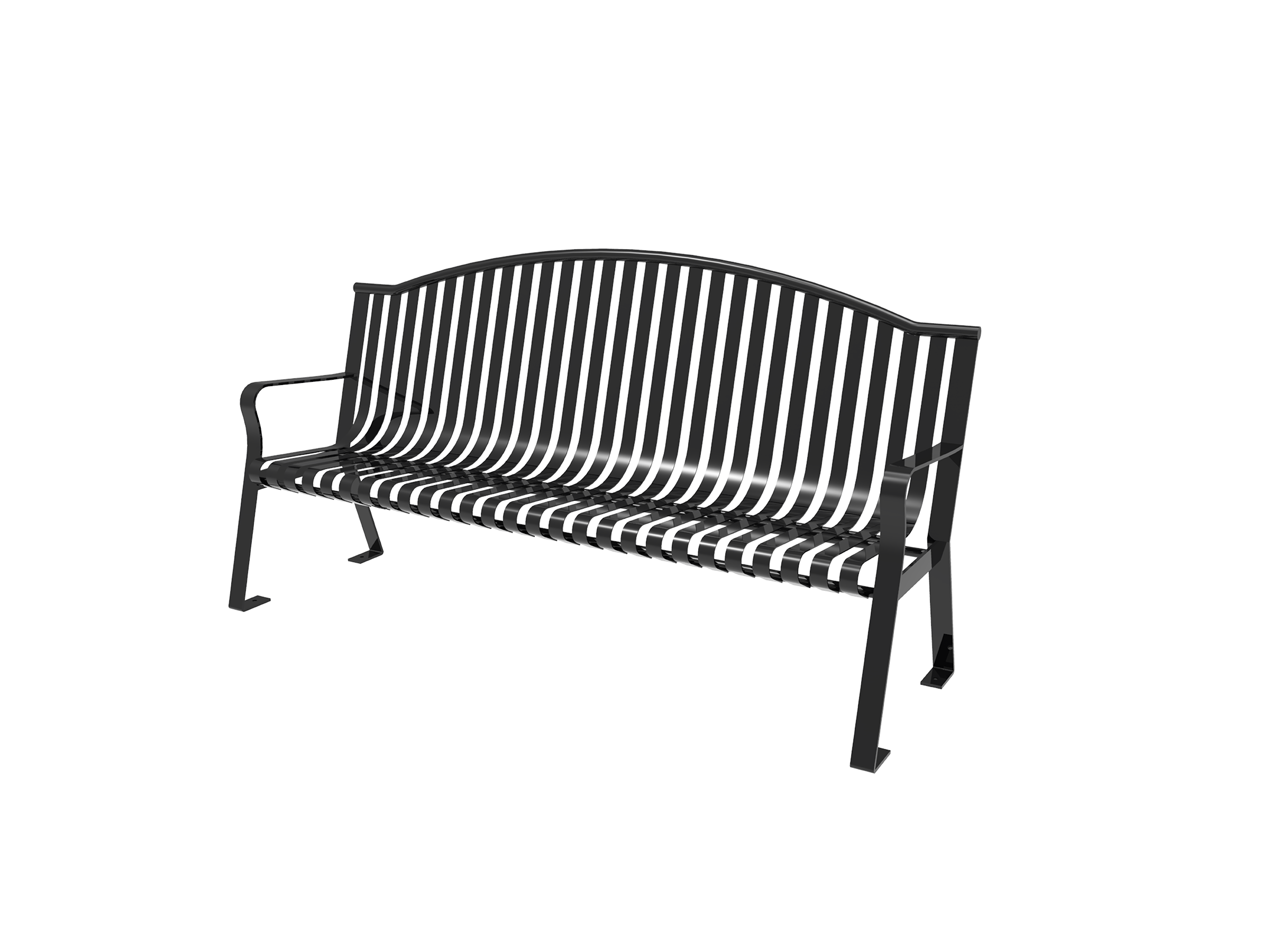 MyTCoat 4' - 6' Skyline Bench w/ Arched Back, Strap Metal SKU BSL04