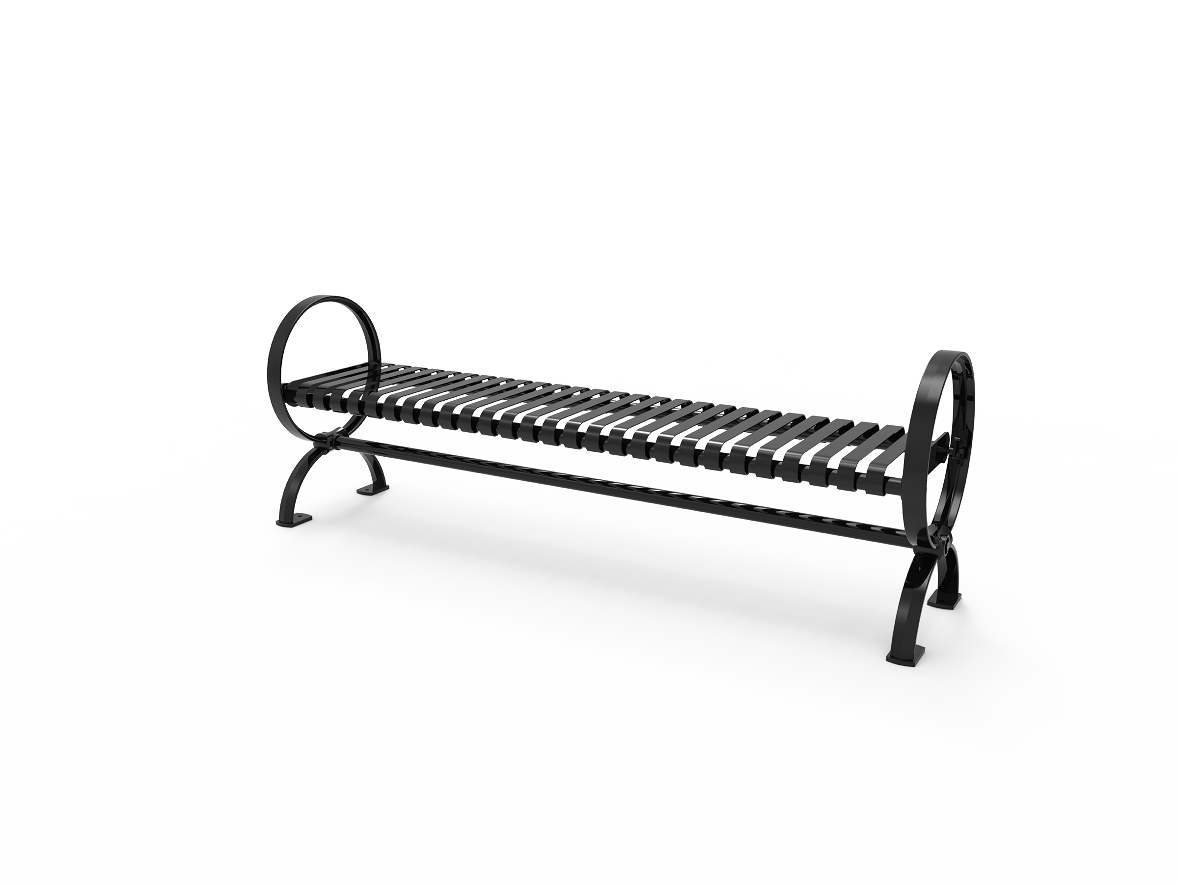 MyTCoat 4' - 6' Village Bench, Strap Metal SKU BVL04