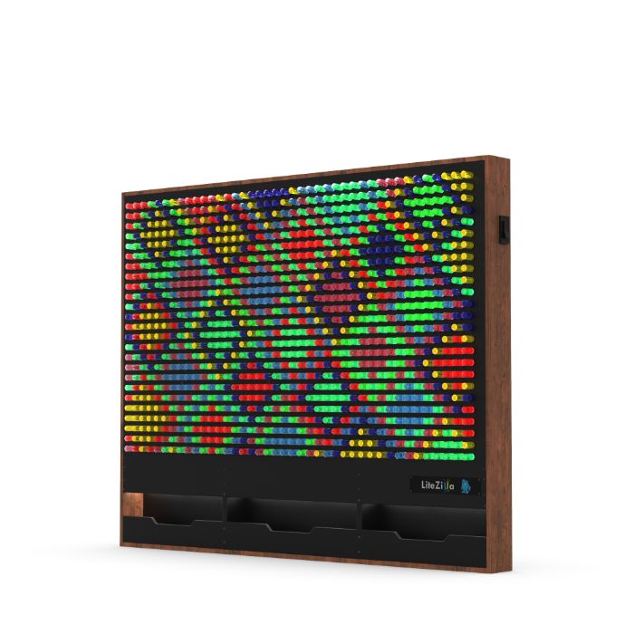 LiteZilla Giant Lite Brite Custom Stained Hardwood SKU LZ-WD