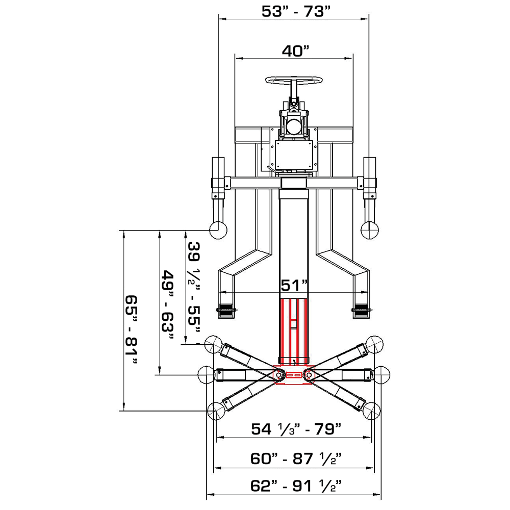 Katool 7,000lb Single Post Lift SKU SPL-700
