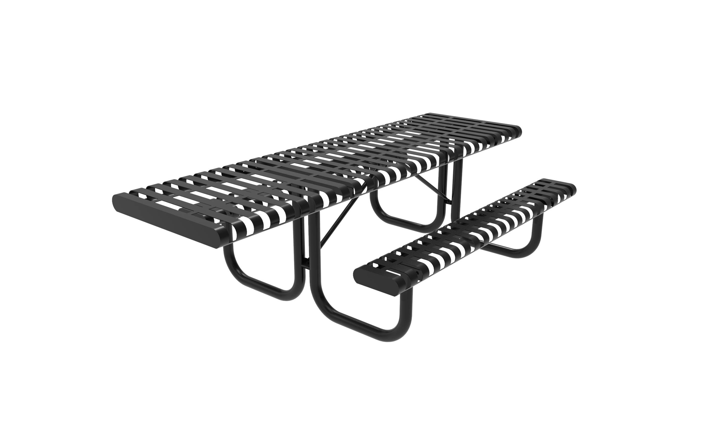 MyTCoat 8 Foot Rectangular Portable Table Slatted Steel SKU TLX08