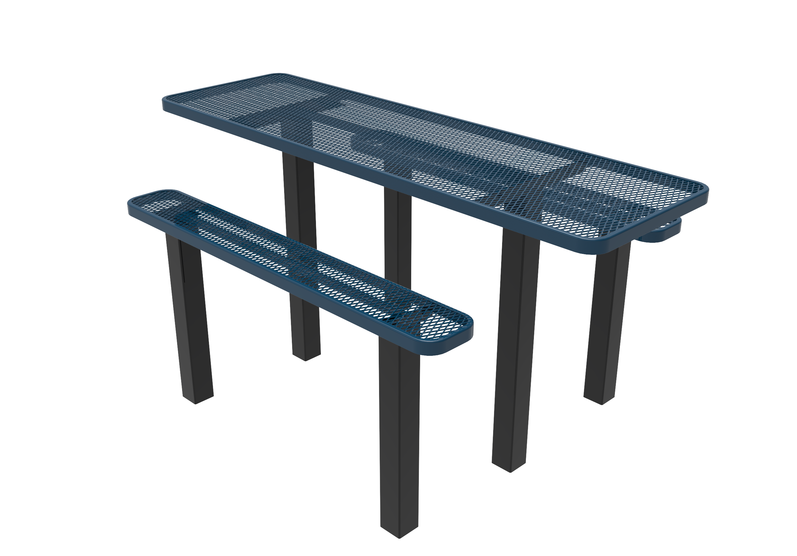 MyTCoat 8 Foot Independent Pedestal Table, Expanded Metal, Inground Mount SKU TRT08