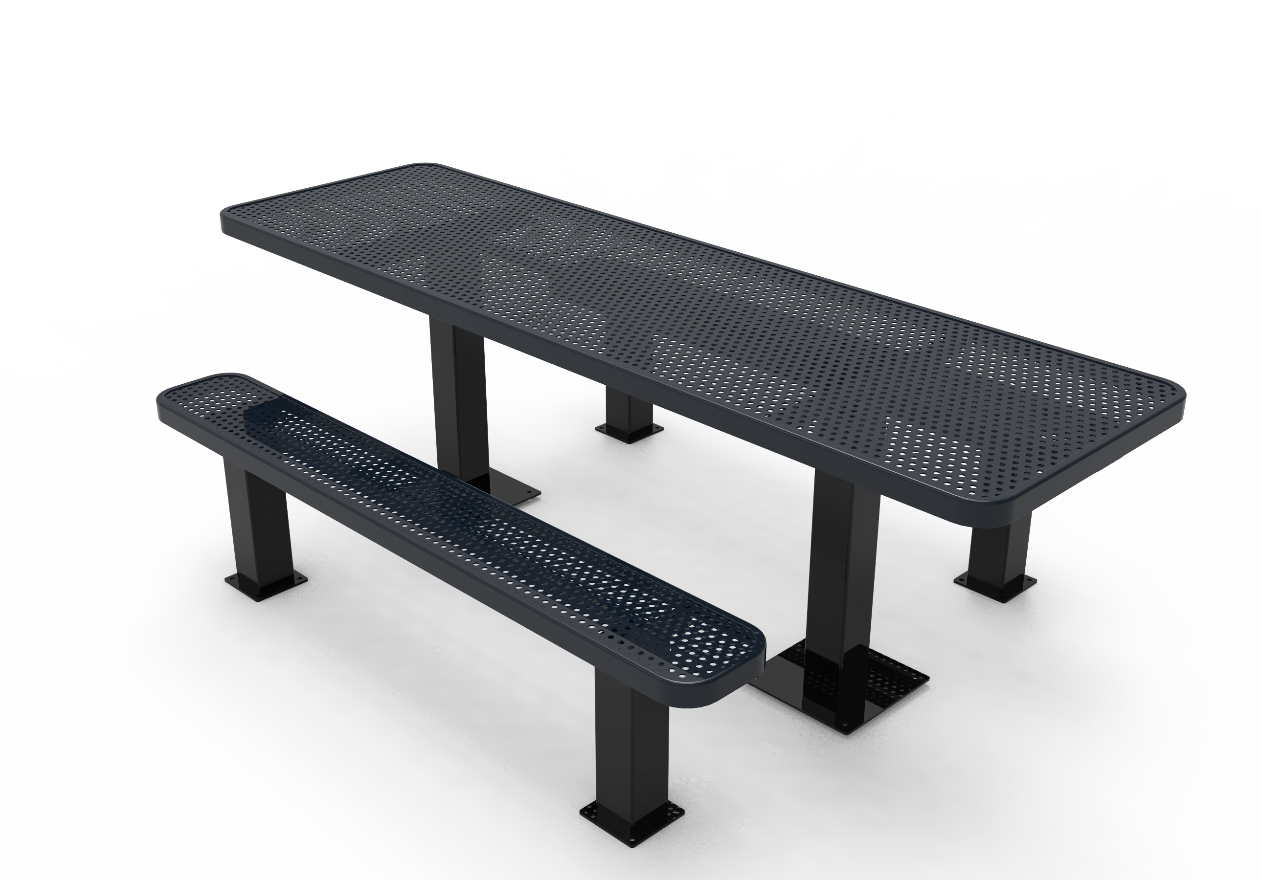 MyTCoat 8 Foot Independent Pedestal Table, Punched Steel, Surface Mount SKU TRT08