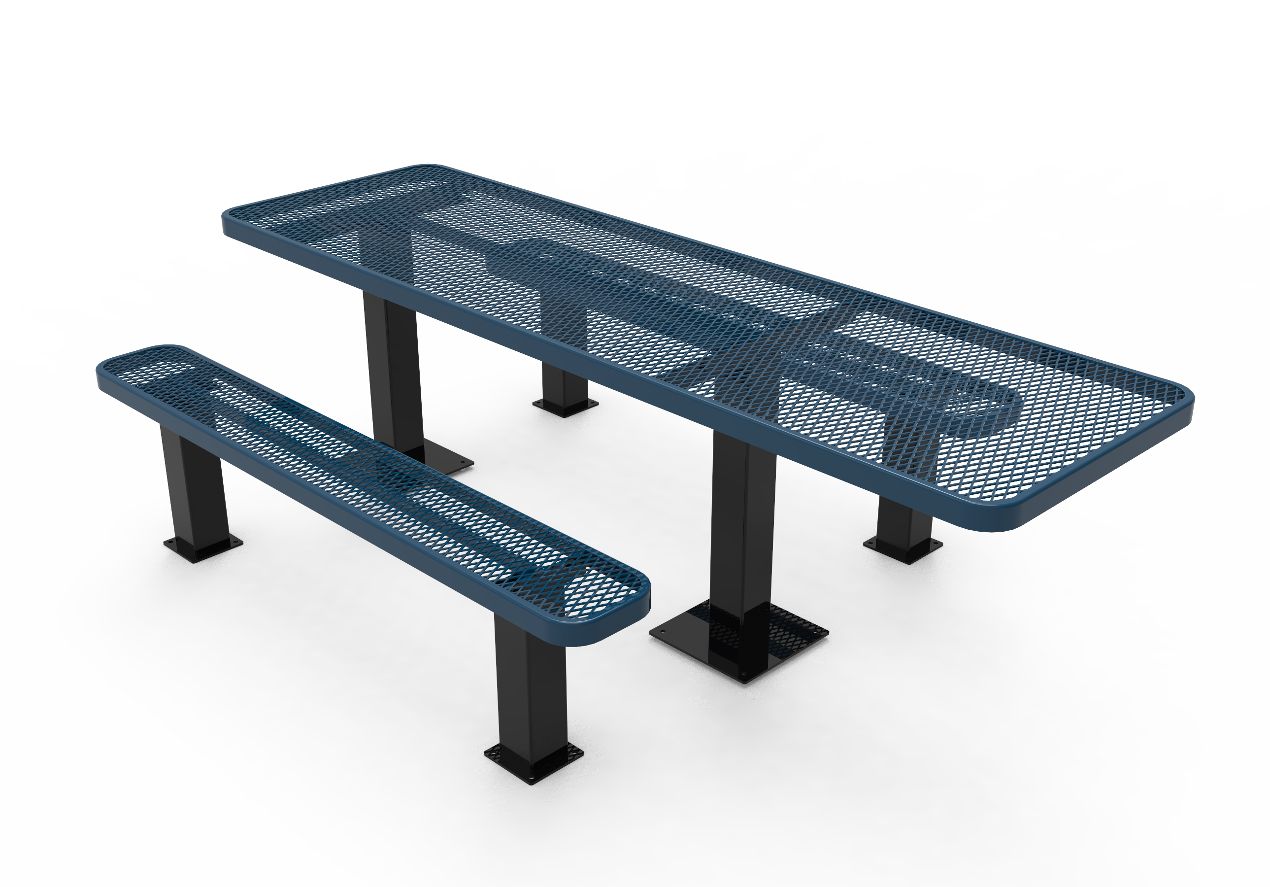 MyTCoat 8 Foot Independent Pedestal Table, Expanded Metal, Surface Mount SKU TRT08