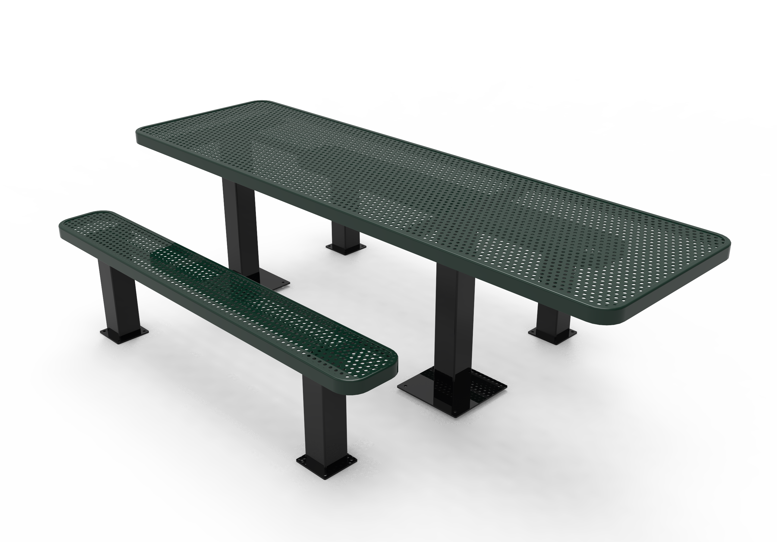 MyTCoat 8 Foot Independent Pedestal Table, Punched Steel, Surface Mount SKU TRT08