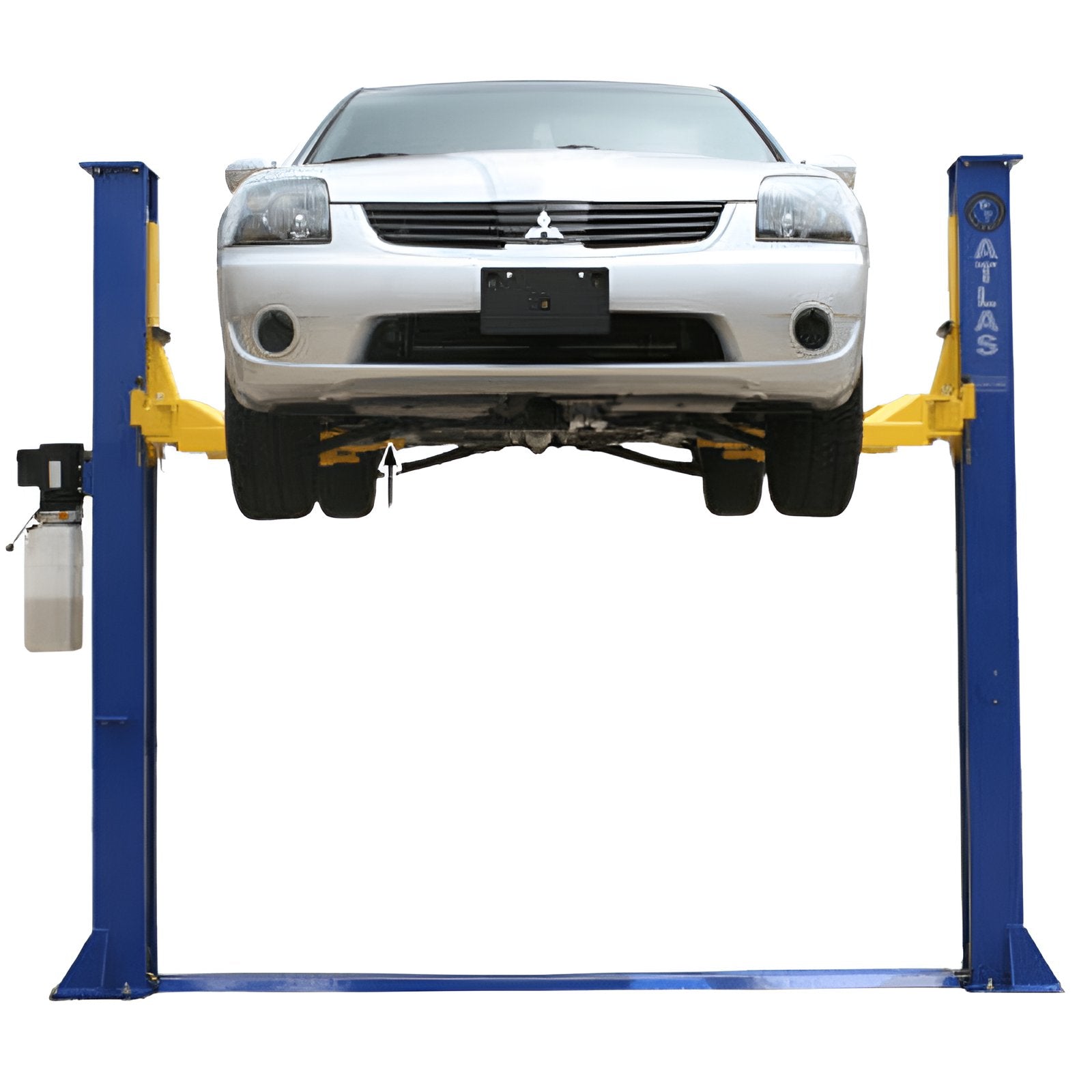 Atlas 9,000lb 2 Post Lift w/ Lawn Mower Adapter SKU ATEXH-9KBPX-COMBO