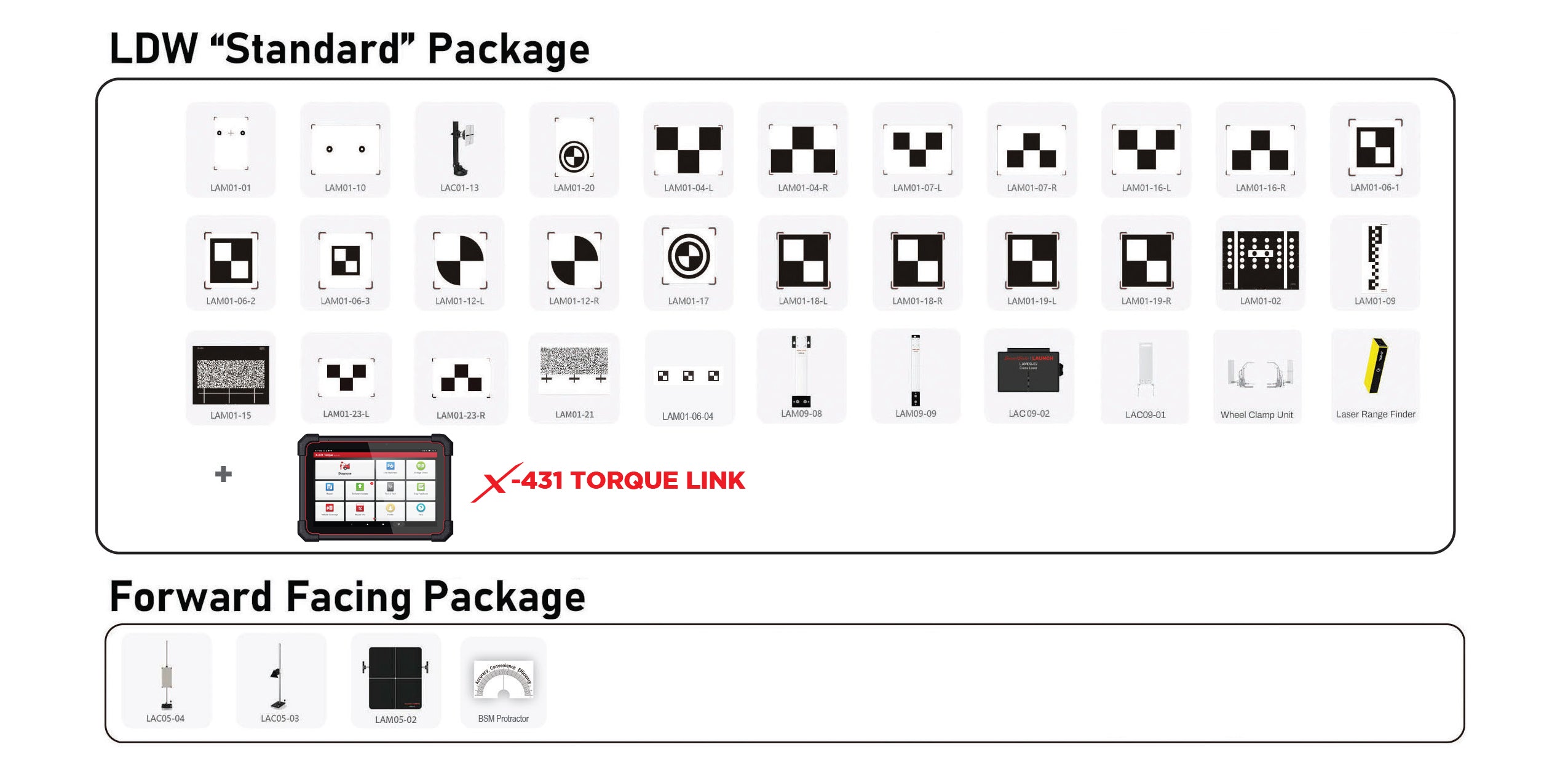 Launch Tech USA X-431 ADAS PRO PLUS Body Collision Kit SKU PROPLSFF