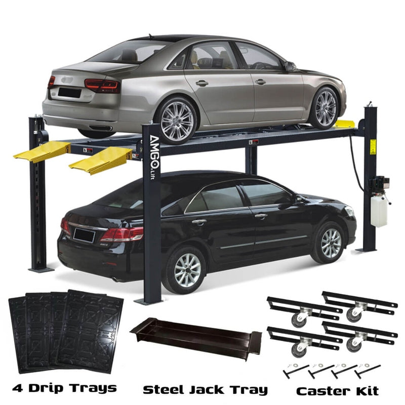AMGO Combo 7,000 lbs 4 Post Parking Lift SKU 407-P-DX